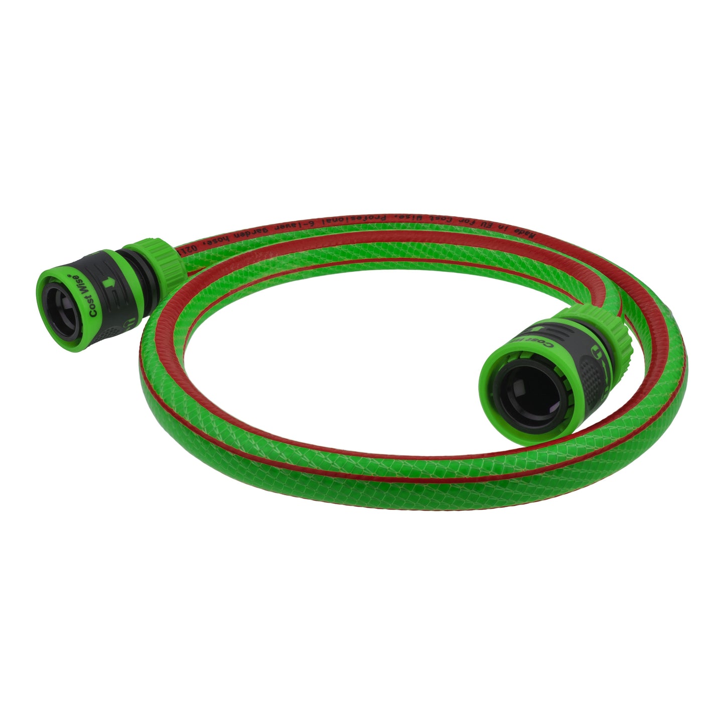 AP Supplies Premium Garden Hose Green with Green Lock Connectors - 2m + 2 connectors - 1 set