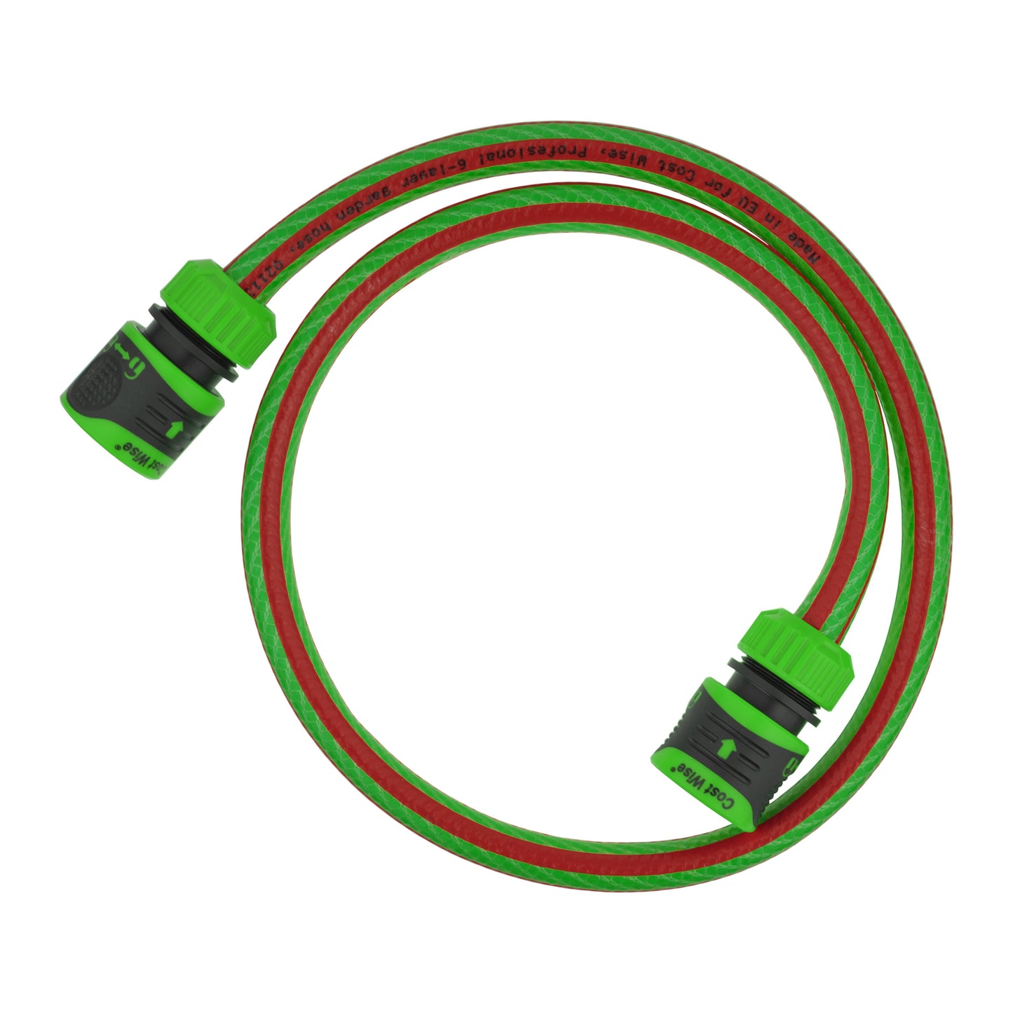 AP Supplies Premium Garden Hose Green with Green Lock Connectors - 4m + 2 connectors - 1 set