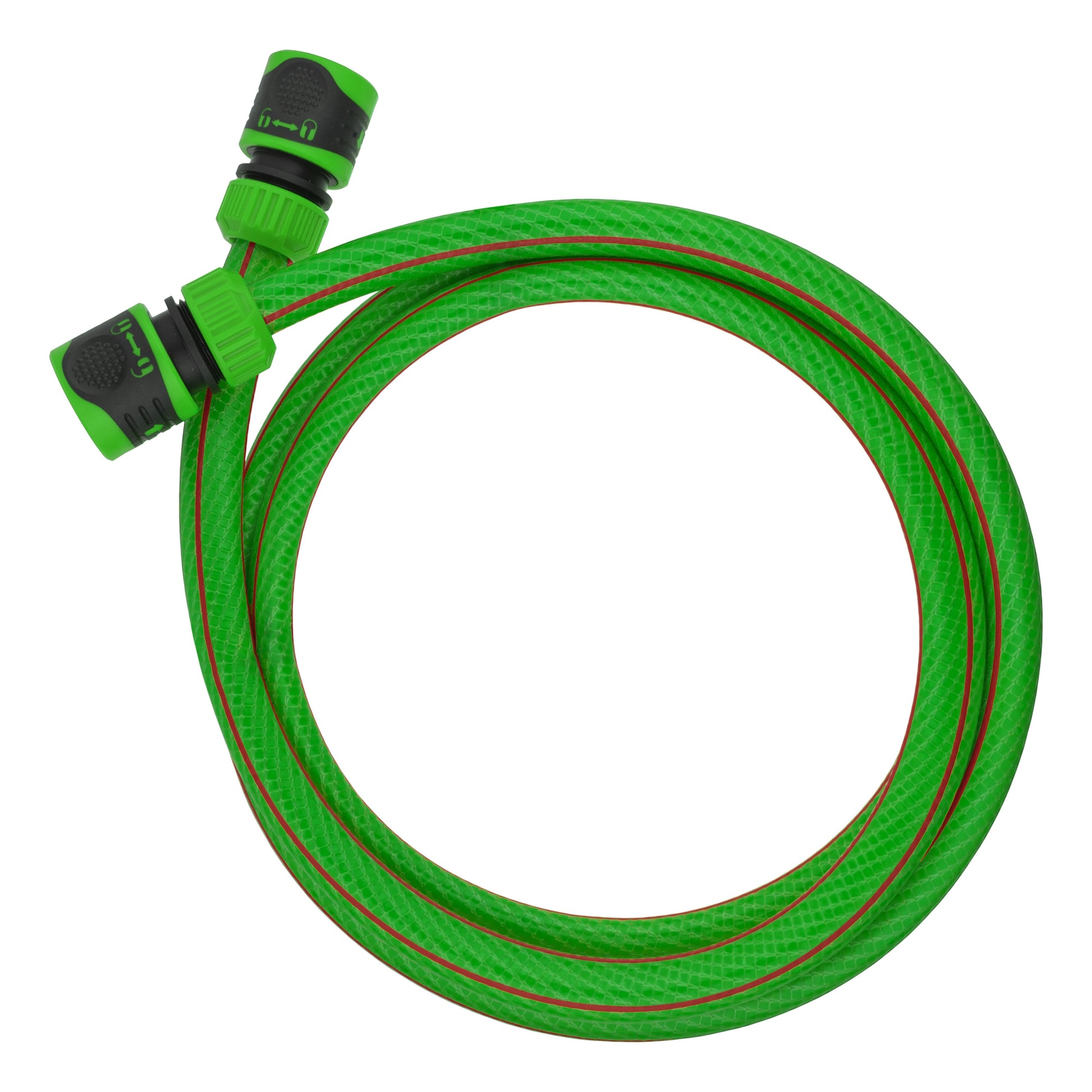 AP Supplies Premium Garden Hose Green with Green Lock Connectors - 1m + 2 connectors - 1 set