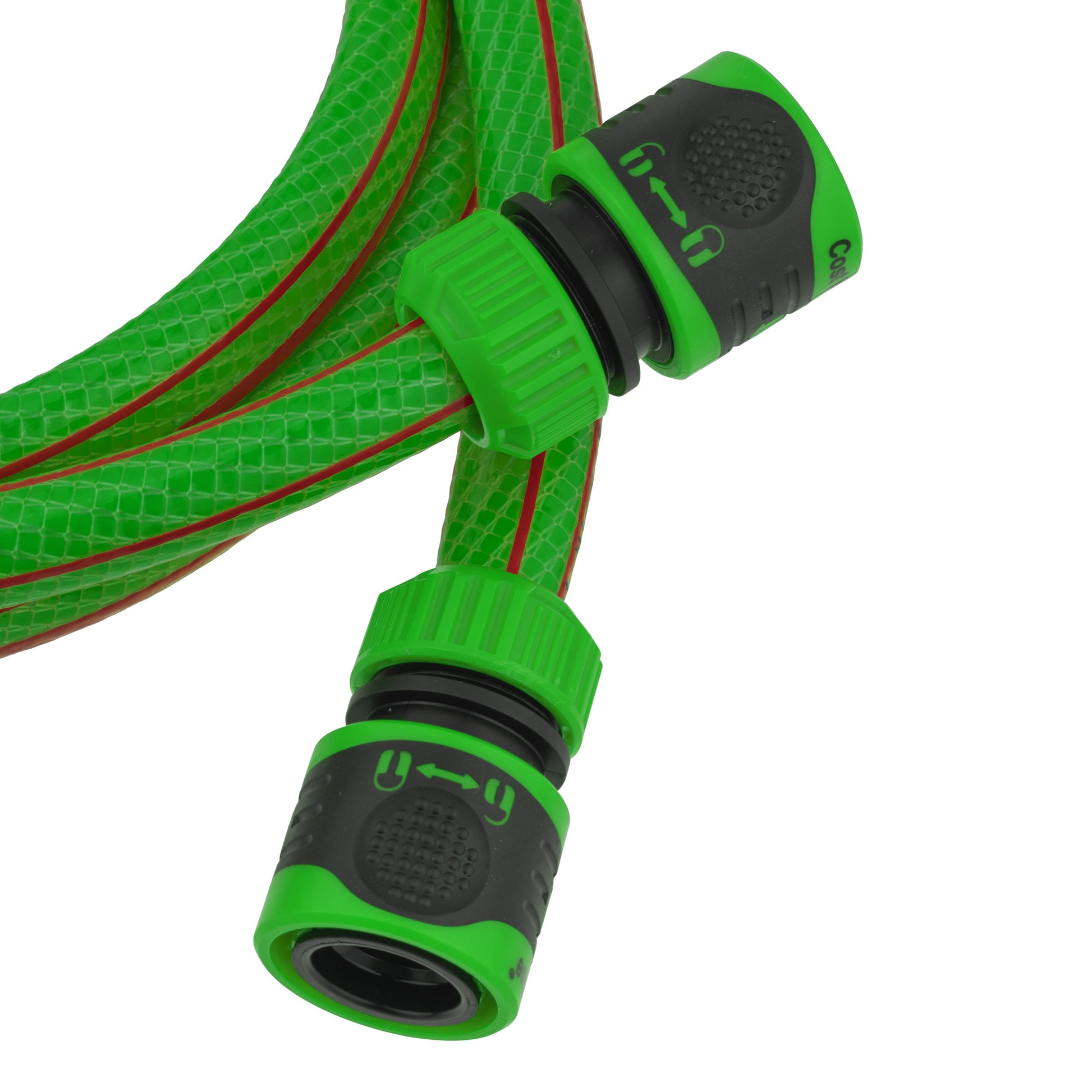 AP Supplies Premium Garden Hose Green with Green Lock Connectors - 6m + 2 connectors - 1 set