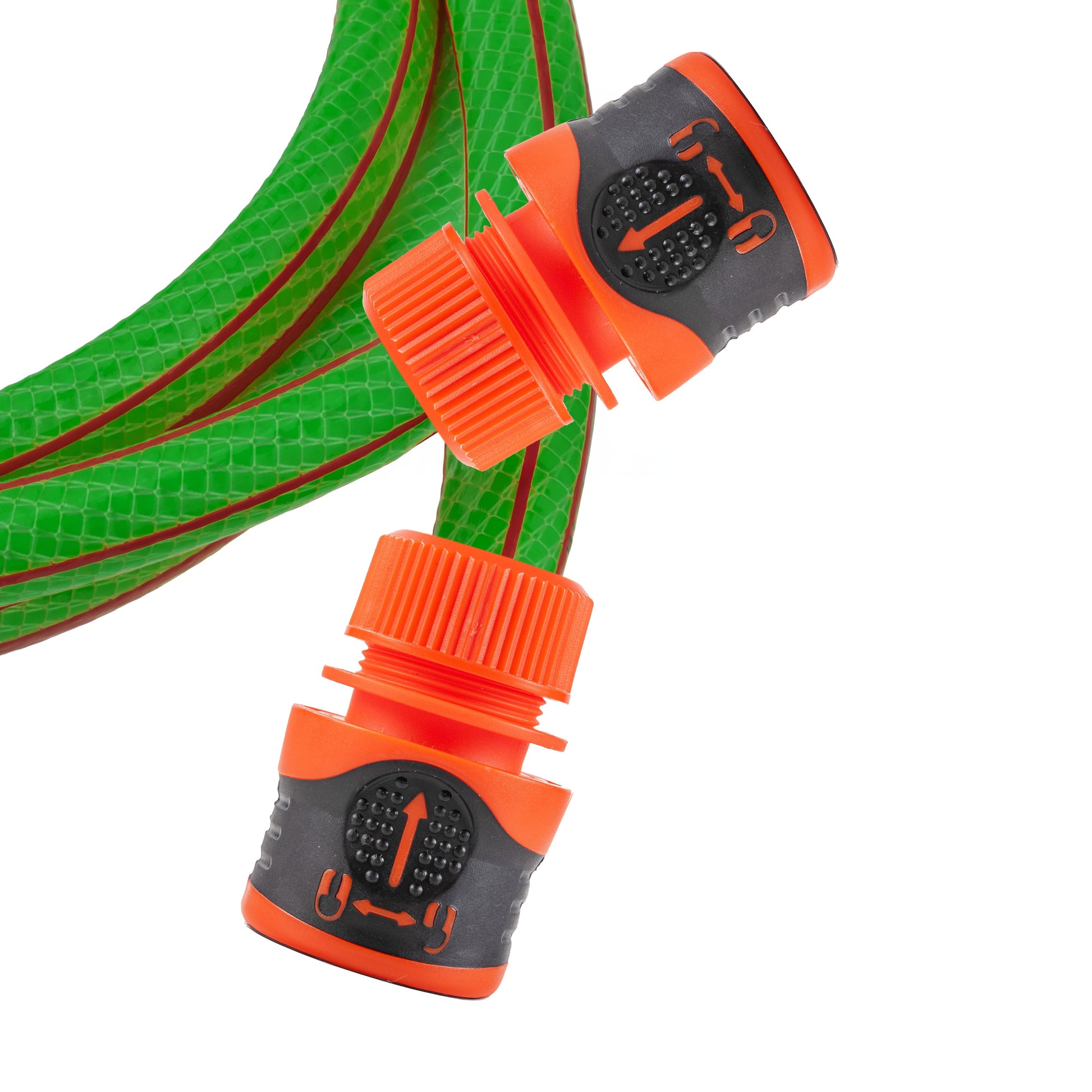 AP Supplies Premium Garden Hose Green with Orange Lock Connectors - 3m + 2 connectors - 1 set