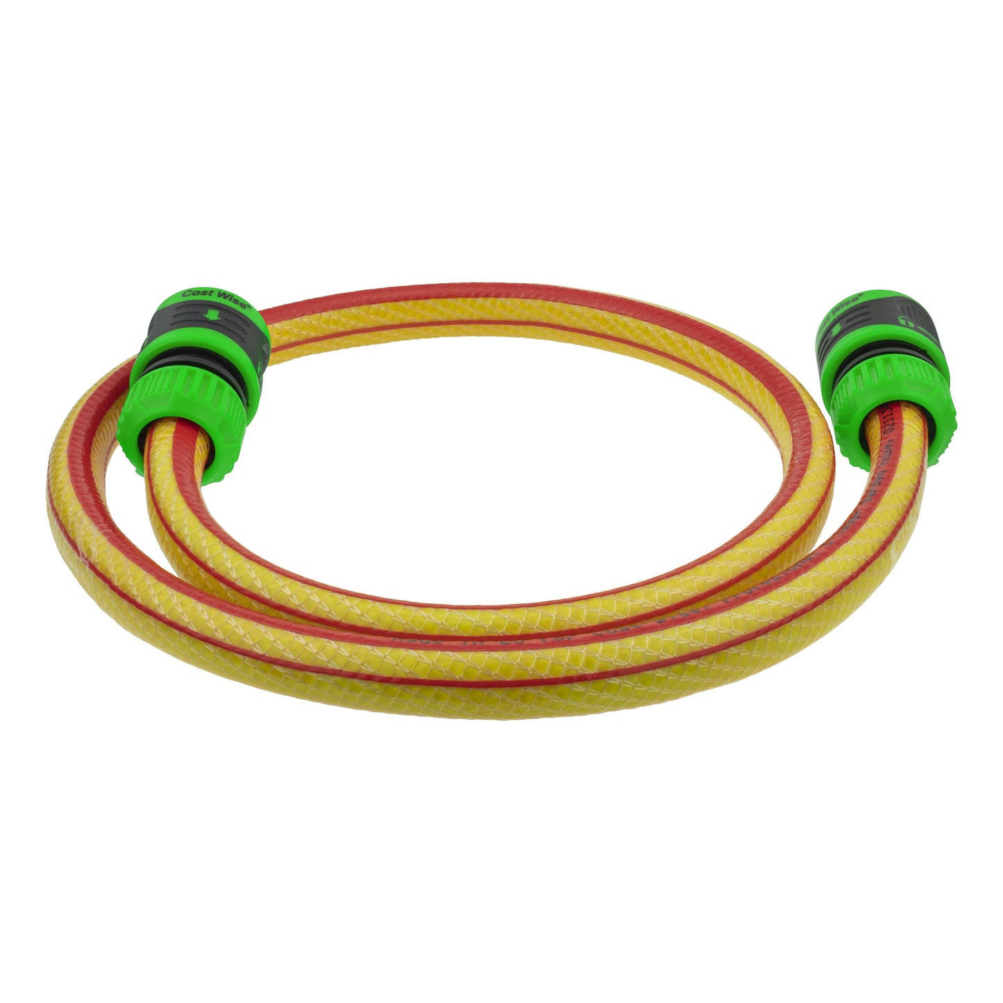AP Supplies Premium Garden Hose Yellow with Green Lock Connectors - 6m + 2 connectors - 1 set
