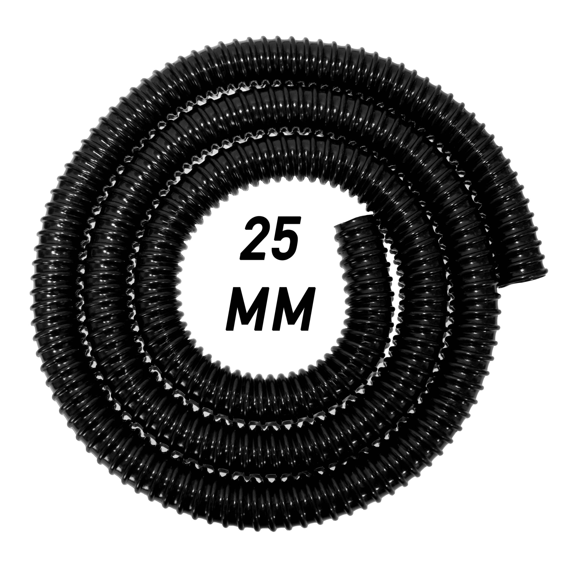 AP Supplies Corrugated Pipe 1" (25mm) with 2 x Double Wire Clips Set - 2m + 2x double wire