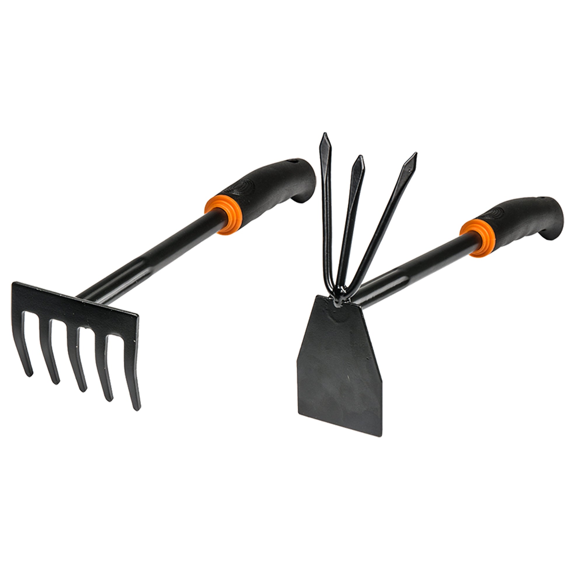 AP Supplies 5-Teeth Rake and Digger-Hoe Garden Tool Set