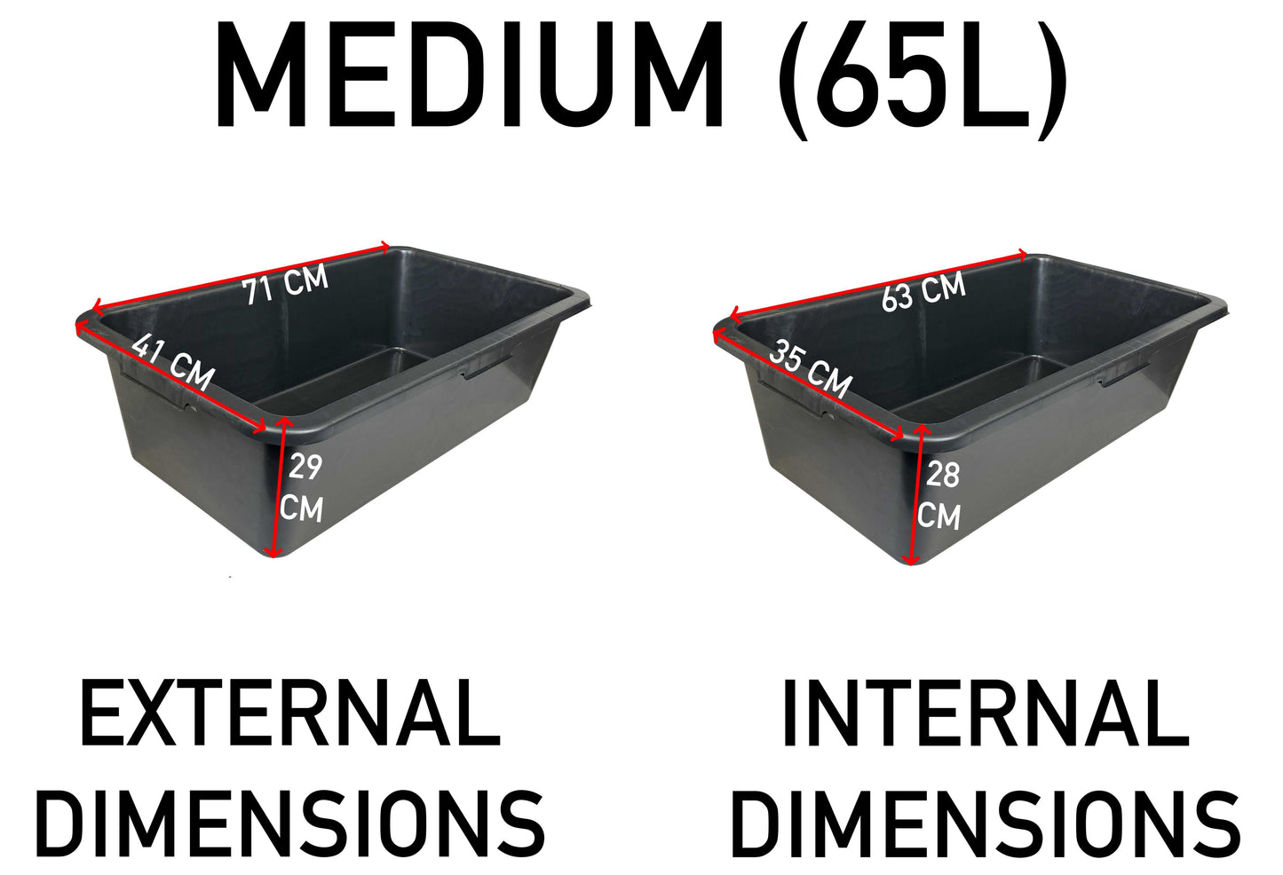 Mixing Tub 60L Outdoor Watering Kit DIY Workshop Accessory