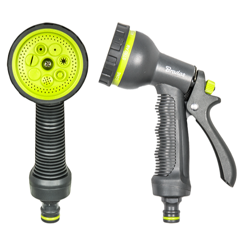 Hose Gun Water Sprayer 7-Pattern Multi-Function, Lime for DIY Workshop Accessory