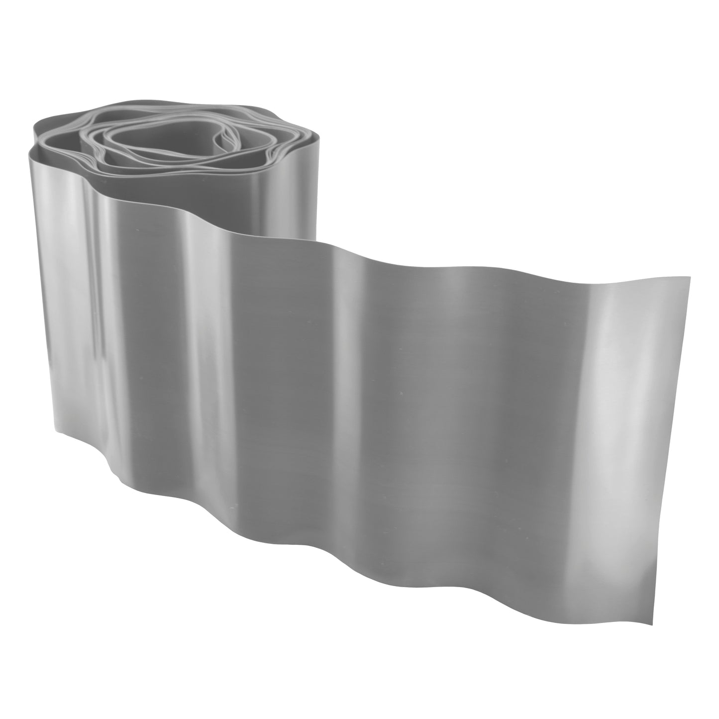 Wavy Plastic Garden Lawn Edging, H=25CM, L=9M, Light Gray for DIY Tool Accessory