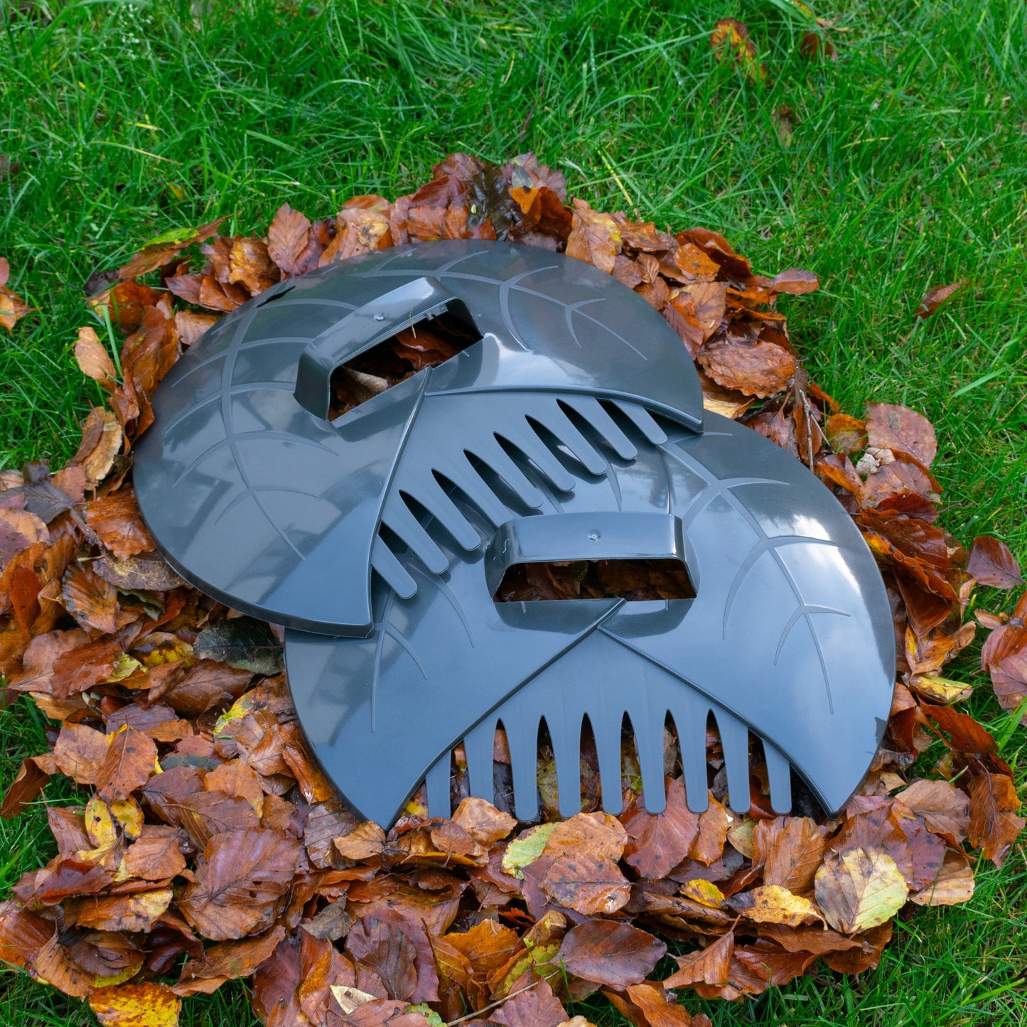 Leaf Grab Garden Cleaning Scoops, Dark Gray Landscape Fabric Home and Garden Use