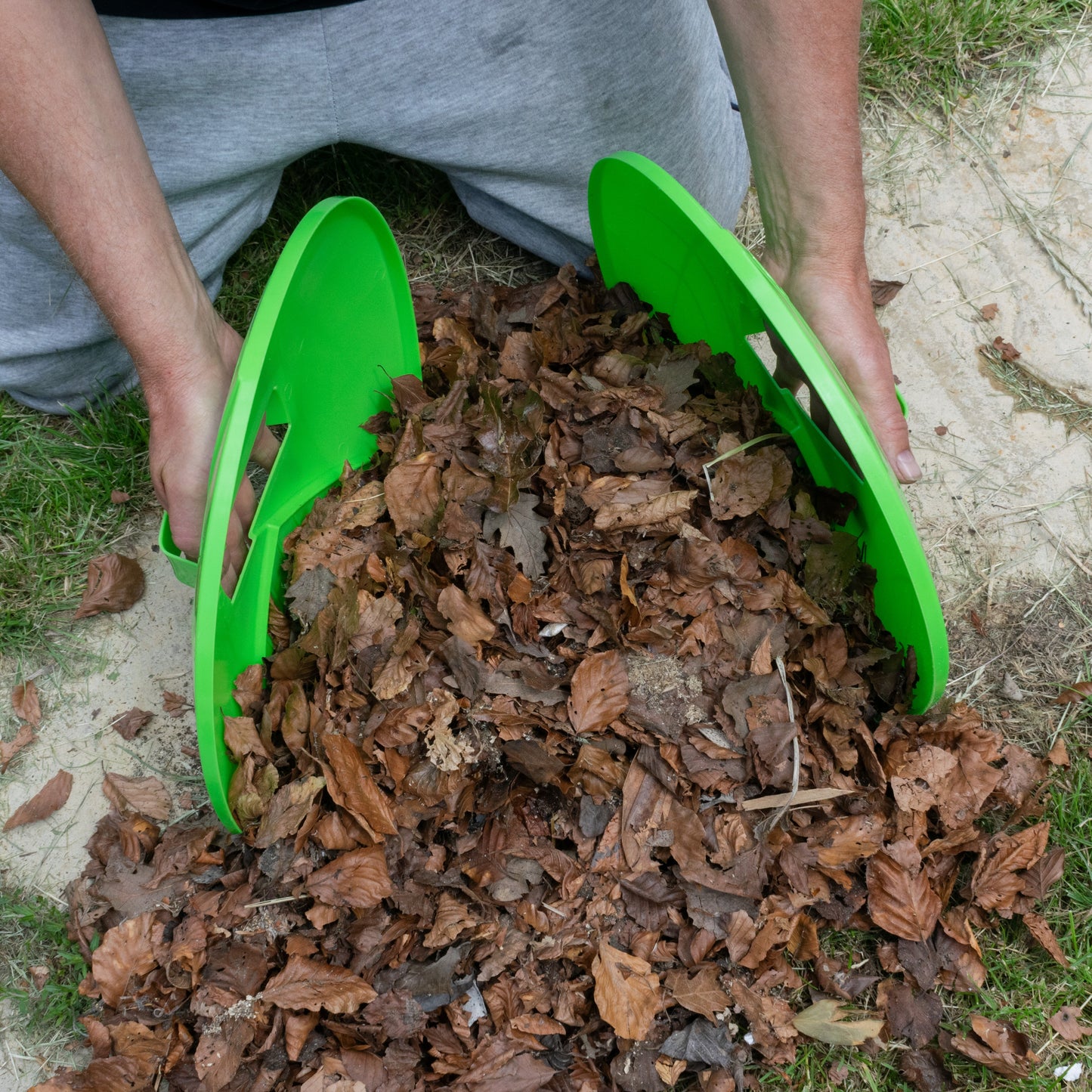Leaf Grab Garden Cleaning Scoops, Green Landscape Fabric DIY Workshop Accessory