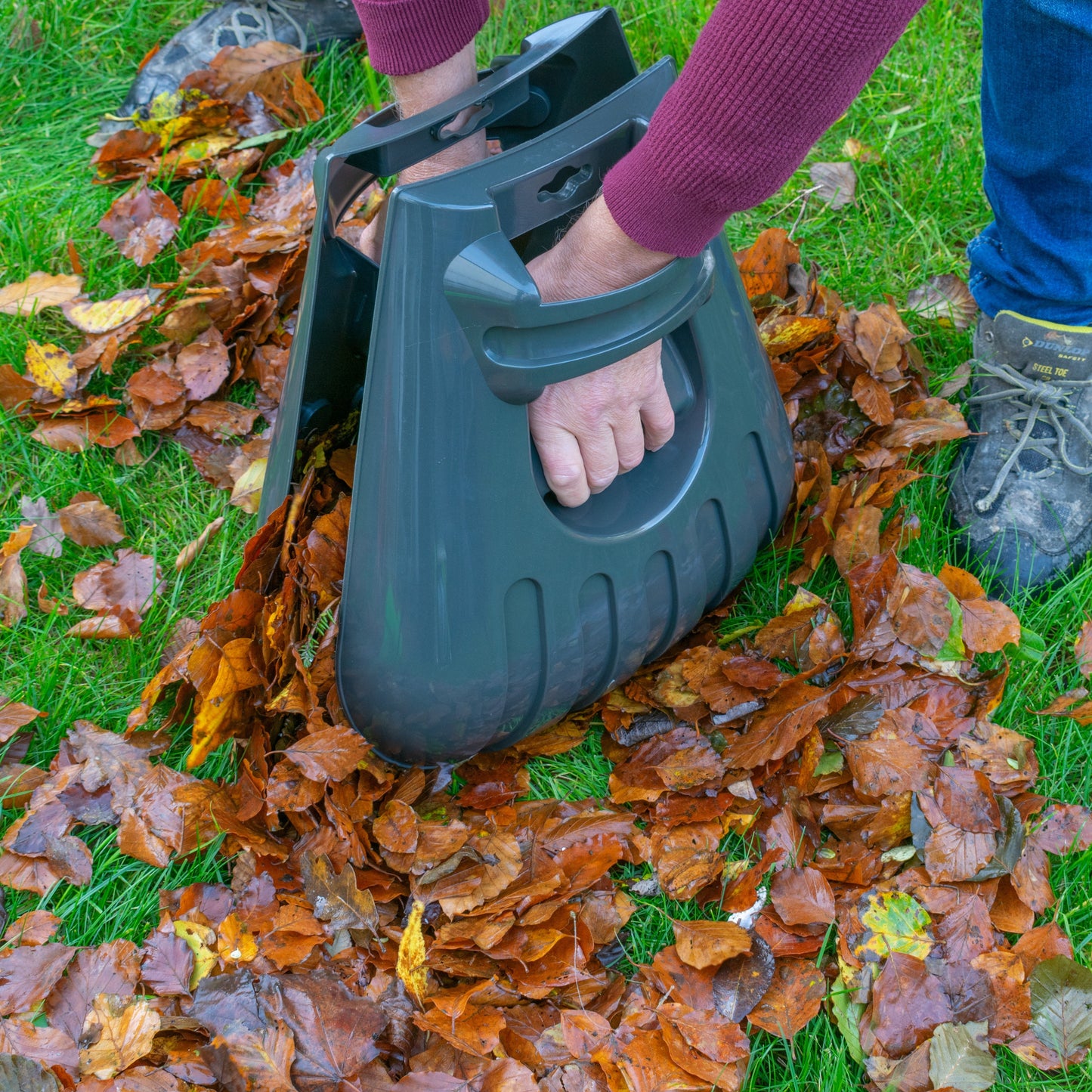 Leaf Grab Large Garden Cleaning Scoops, Dark Gray Garden Tool DIY Tool Accessory