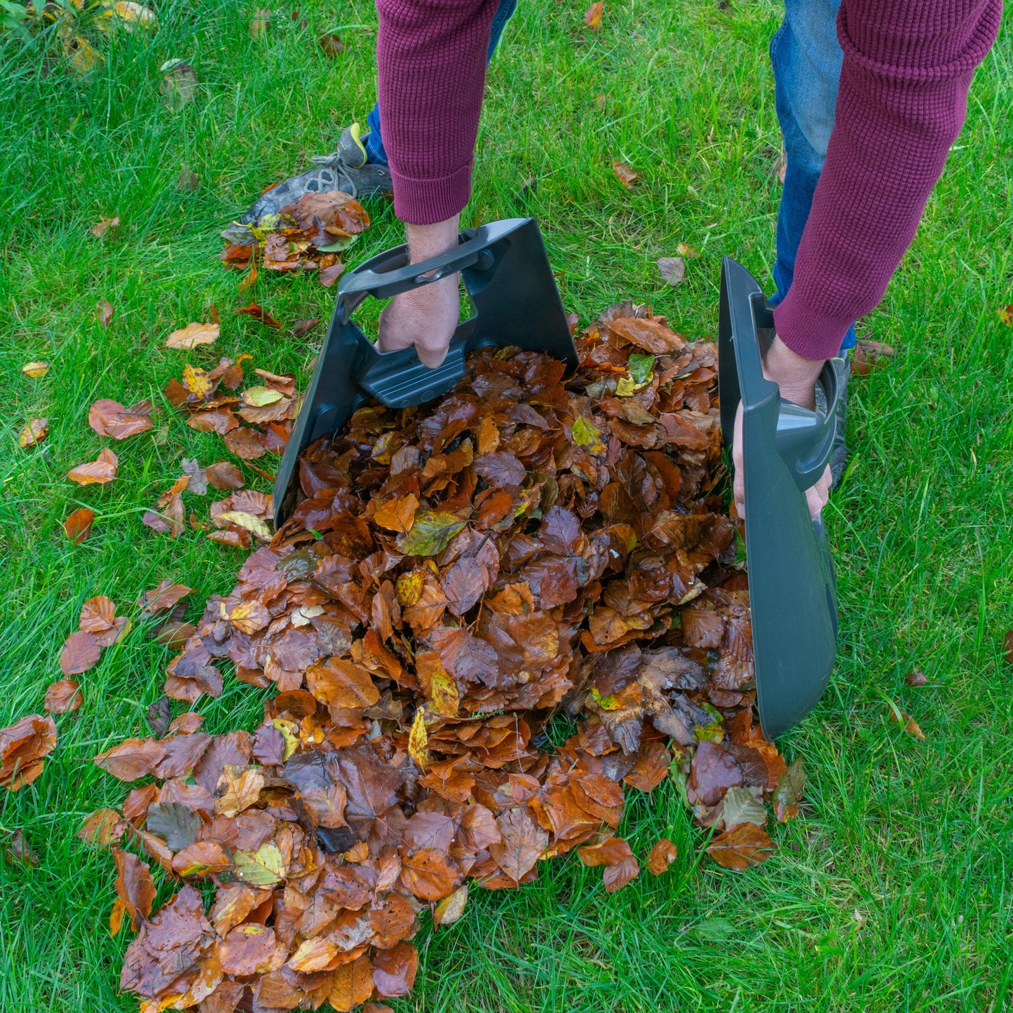 Leaf Grab Large Garden Cleaning Scoops, Dark Gray Garden Tool DIY Tool Accessory