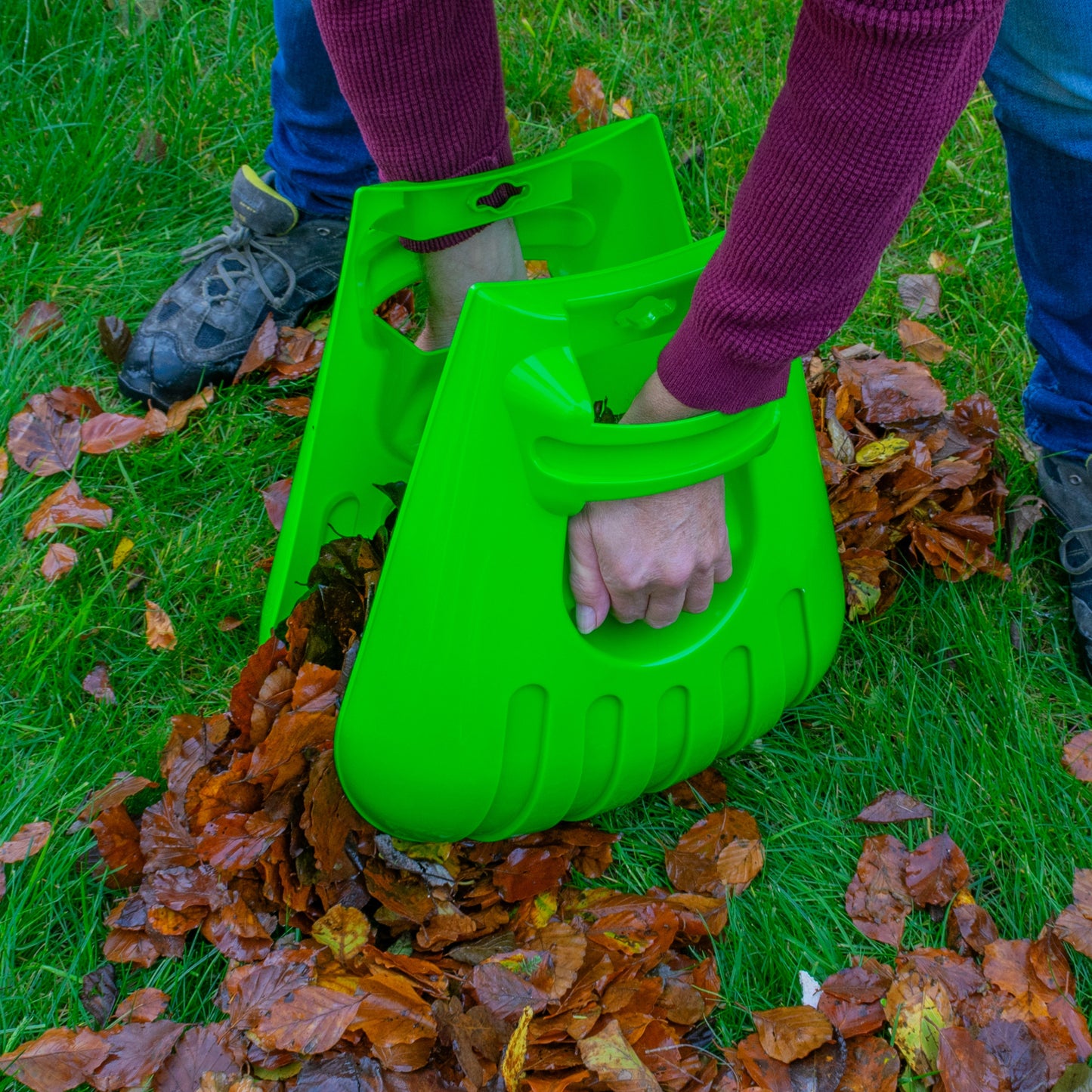 Leaf Grab Large Garden Cleaning Scoops, Green Garden Tool DIY Workshop Accessory