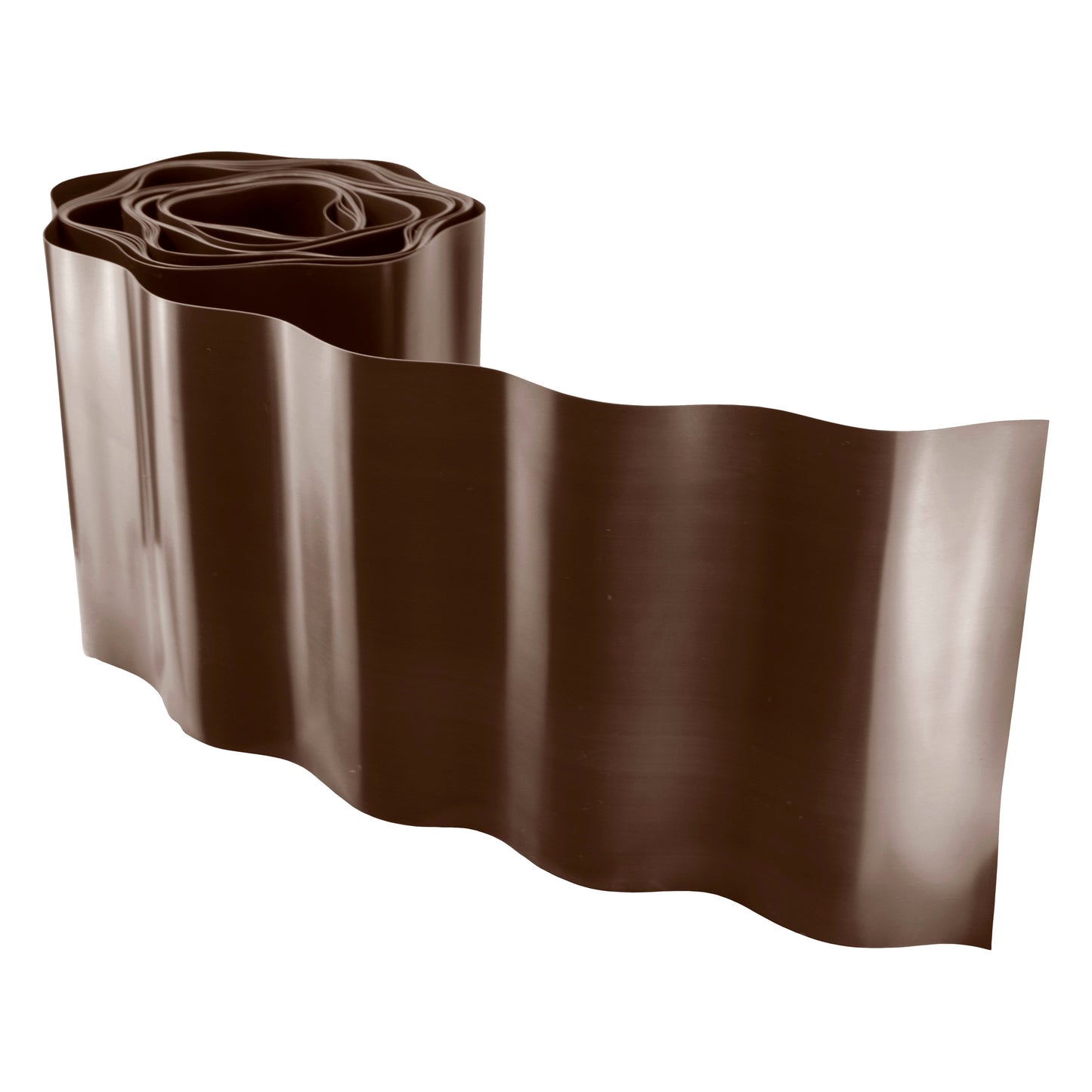 Wavy Plastic Garden Lawn Edging, H=15CM, L=9M, Brown for Home and Garden Use