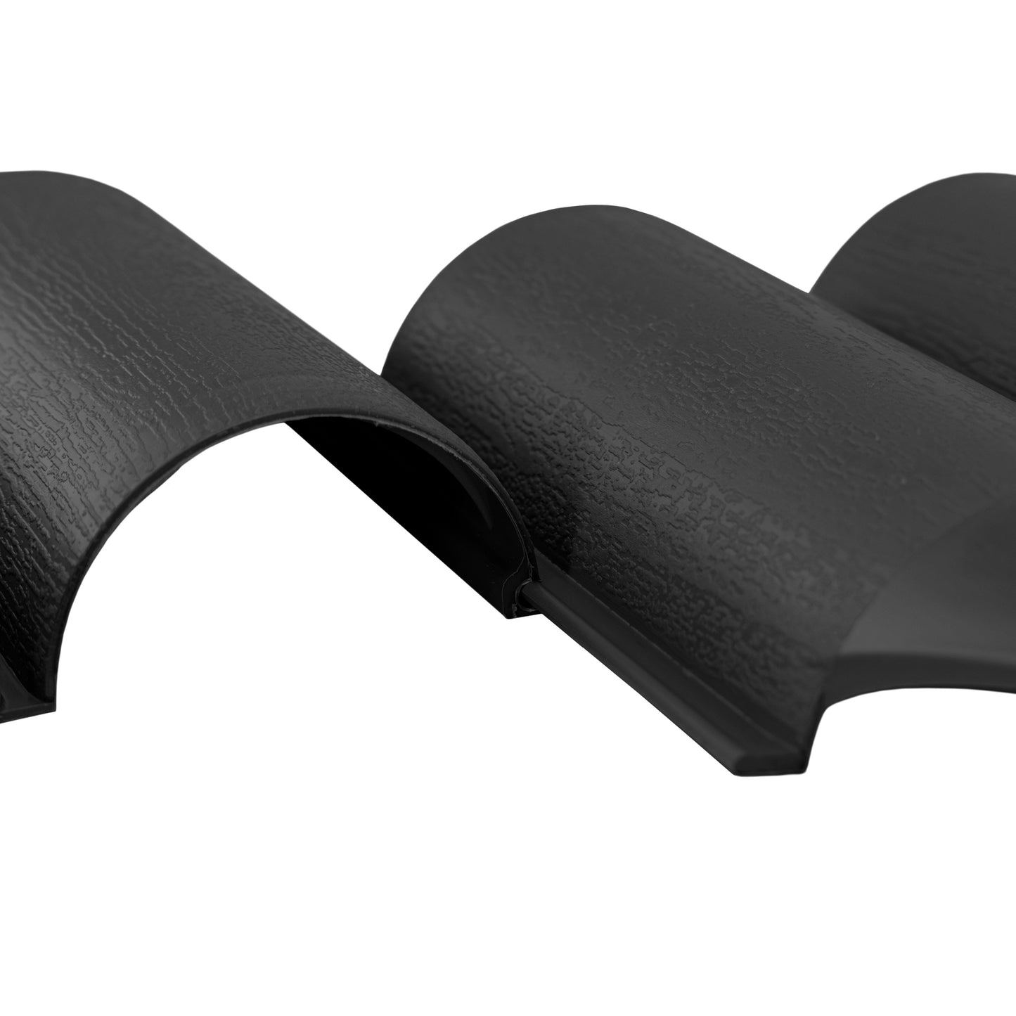 Lawn Edging, Plastic Palisade Wood Effect, 2.5m Box, Black for Landscape Fabric