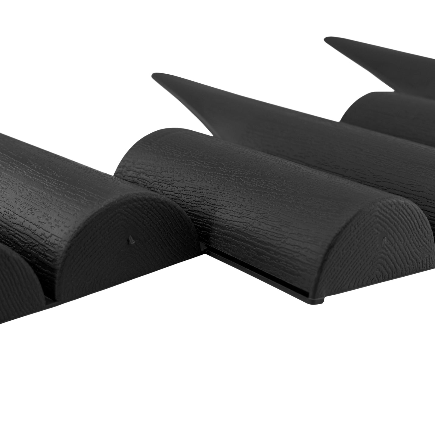 Lawn Edging, Plastic Palisade Wood Effect, 2.5m Box, Black for Landscape Fabric