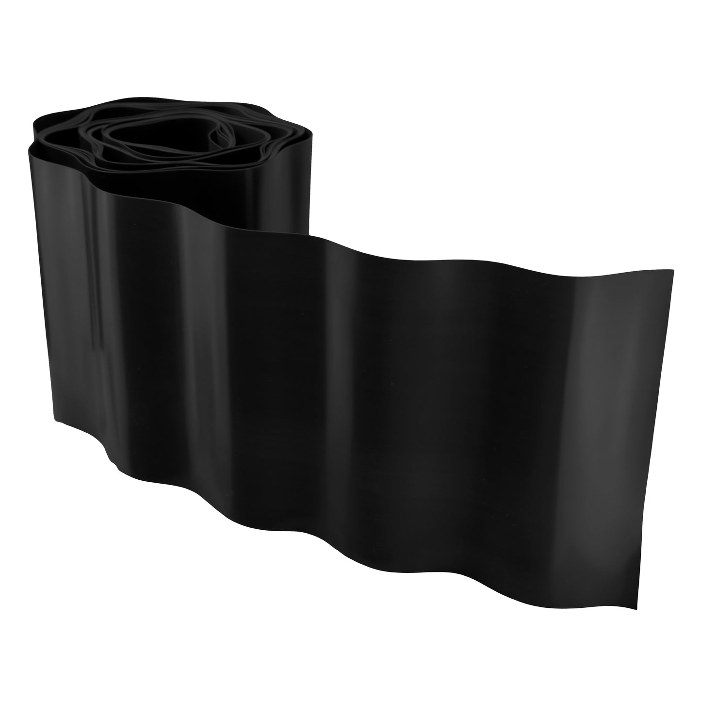 Wavy Plastic Garden Lawn Edging, H=25CM, L=9M, Black for Home and Garden Use