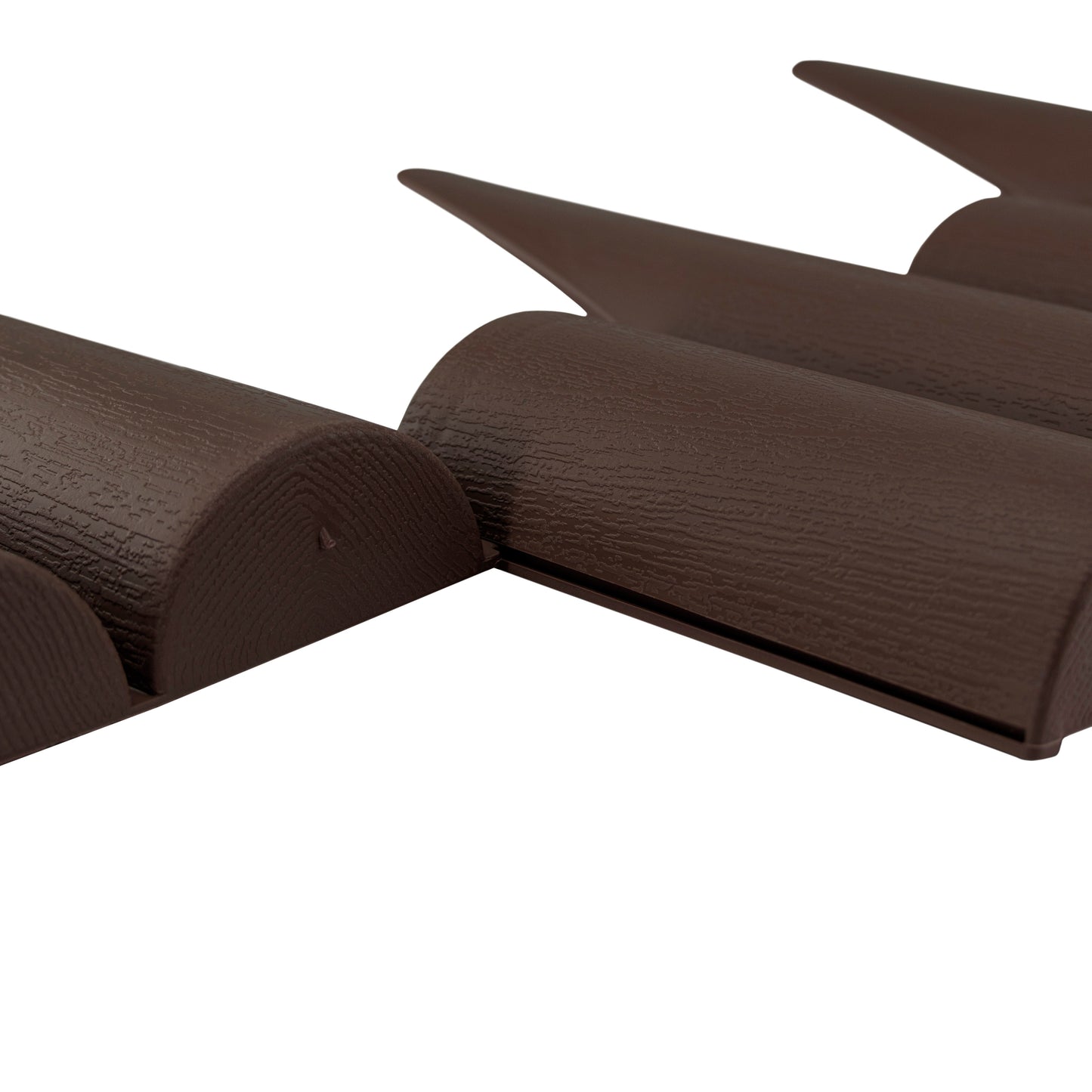 Lawn Edging, Plastic Palisade Wood Effect, 2.5m Box, Brown for Landscape Fabric