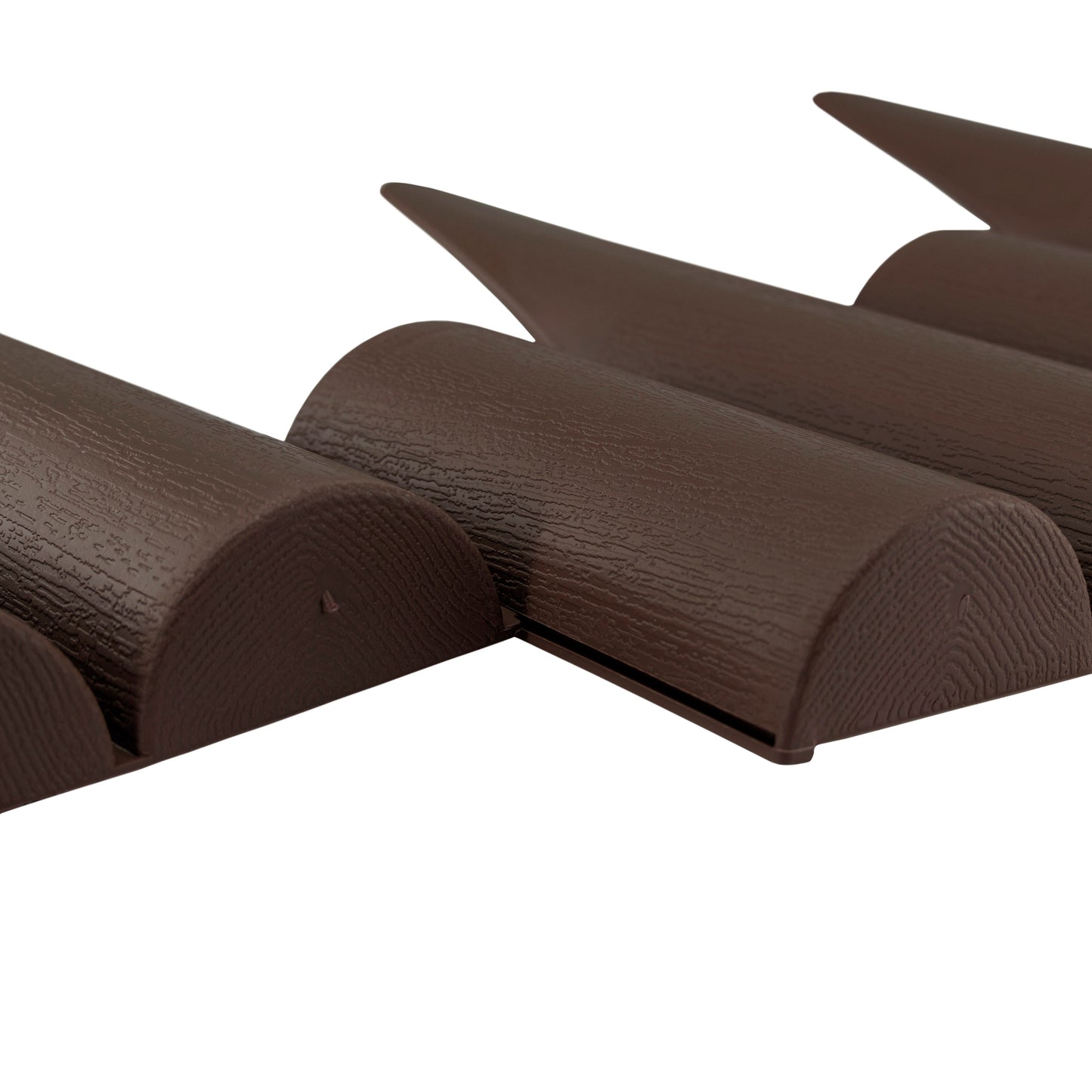 Lawn Edging, Plastic Palisade Wood Effect, 2.5m Box, Brown for Landscape Fabric