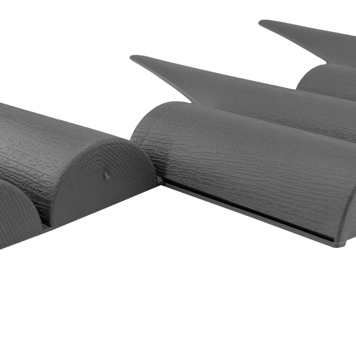 Lawn Edging, Plastic Palisade Wood Effect, 2.5m Box, Gray for DIY Tool Accessory