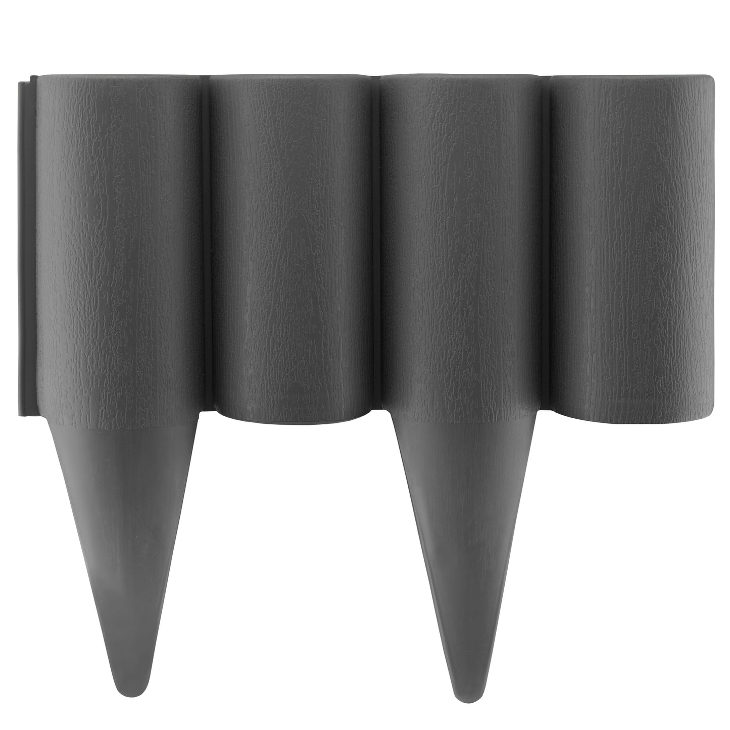 Lawn Edging, Plastic Palisade Wood Effect, 2.5m Box, Gray for DIY Tool Accessory