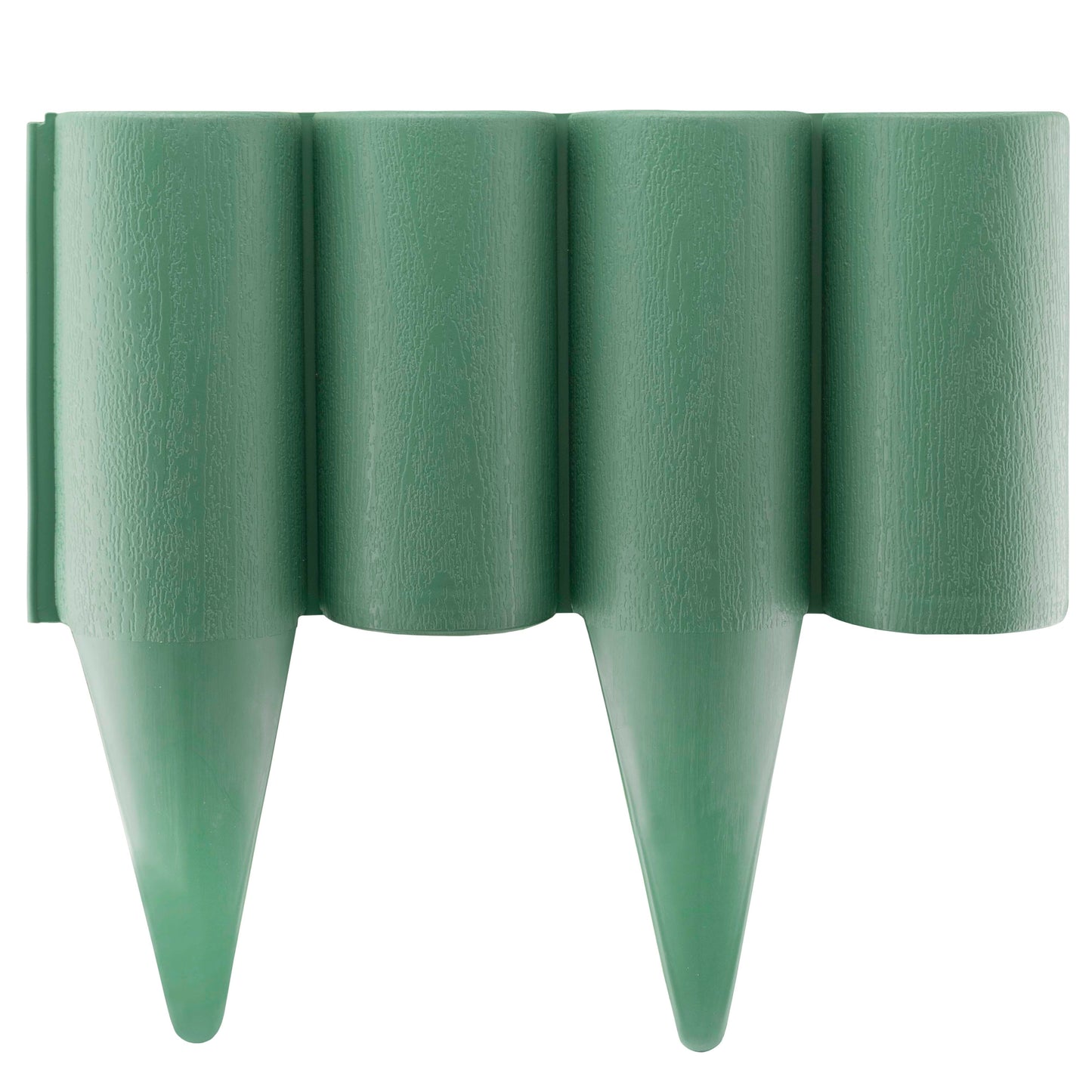 Lawn Edging, Plastic Palisade Wood Effect, 2.5m Box, Green for Landscape Fabric