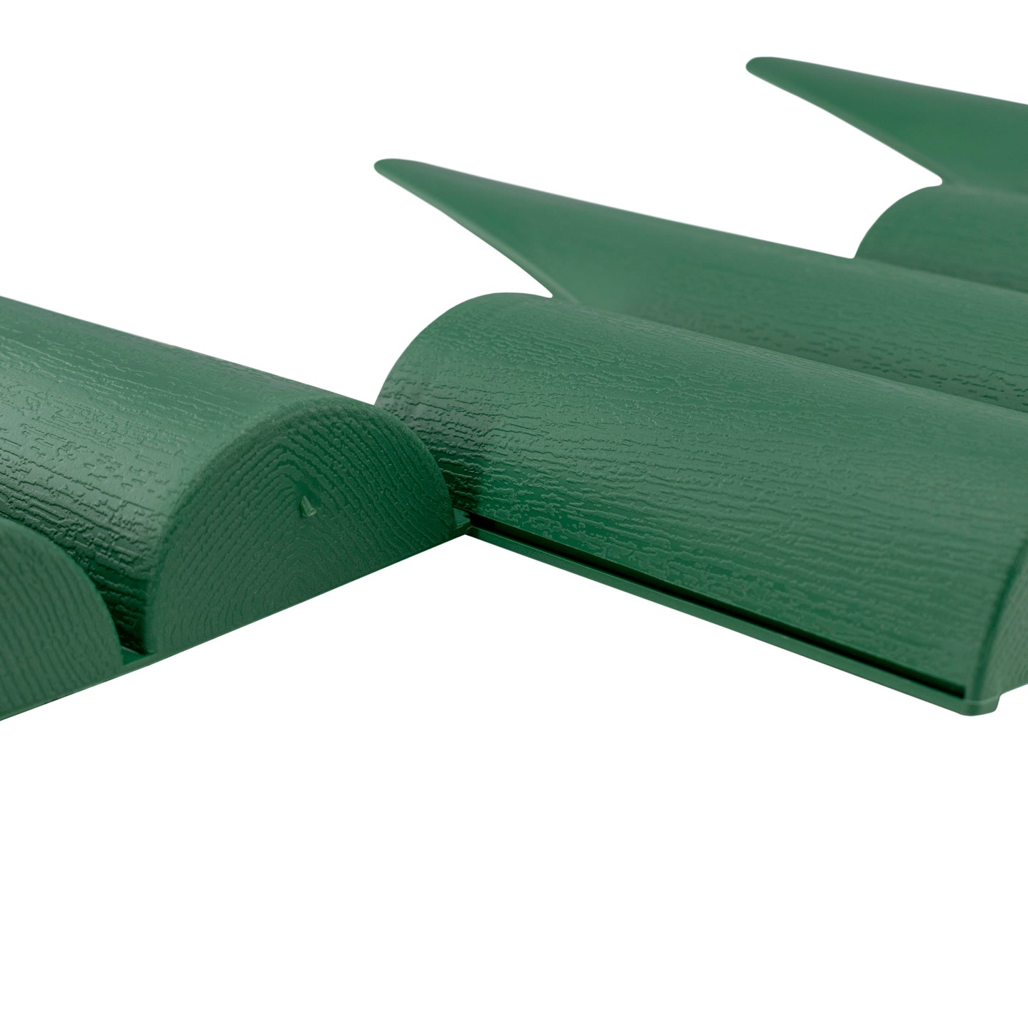 Lawn Edging, Plastic Palisade Wood Effect, 2.5m Box, Green for Landscape Fabric