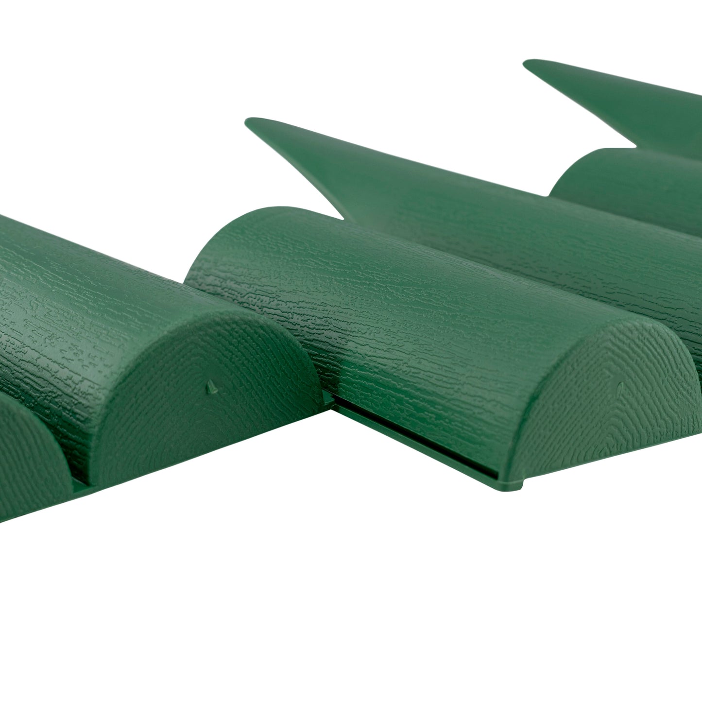 Lawn Edging, Plastic Palisade Wood Effect, 2.5m Box, Green for Landscape Fabric