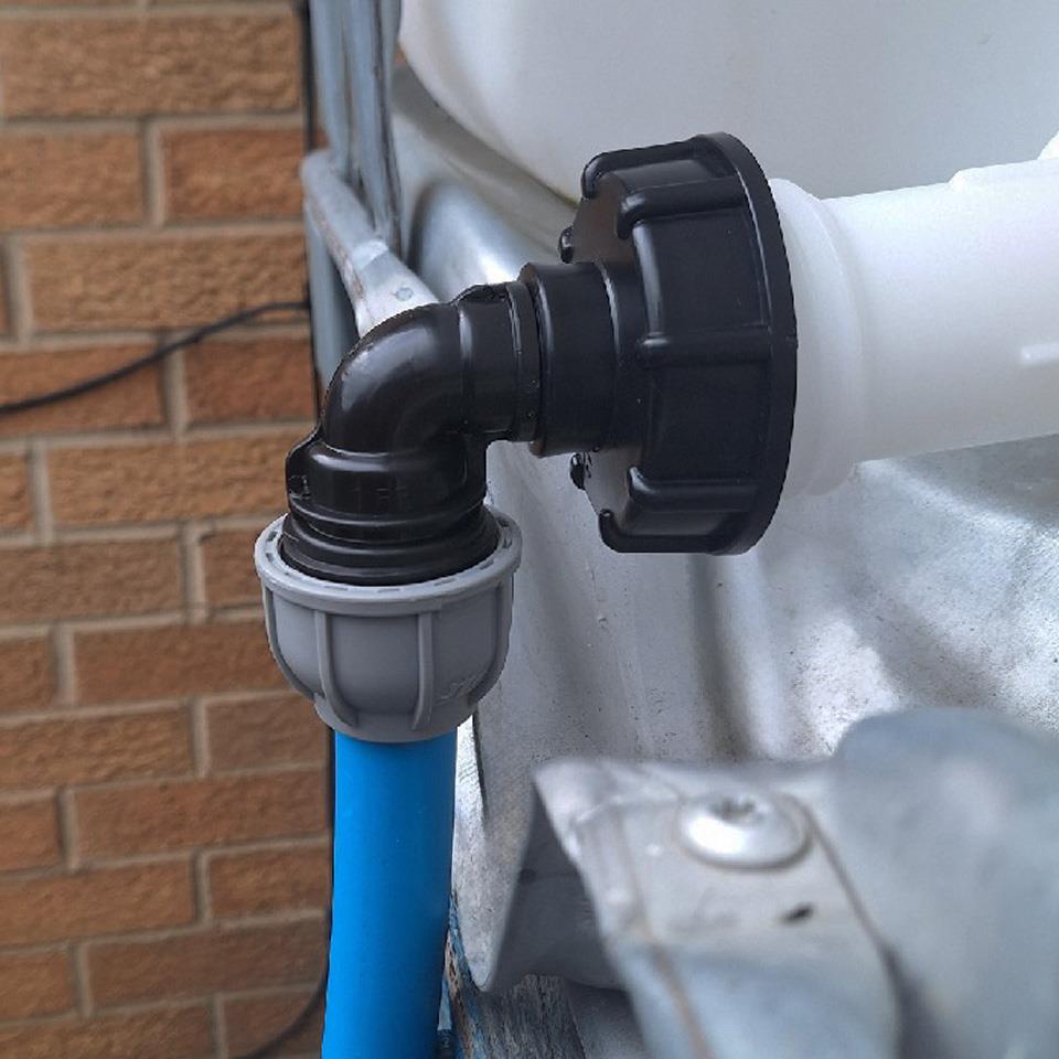 AP Supplies IBC Extender with 2” S60X6 Cap and 25mm MDPE Elbow