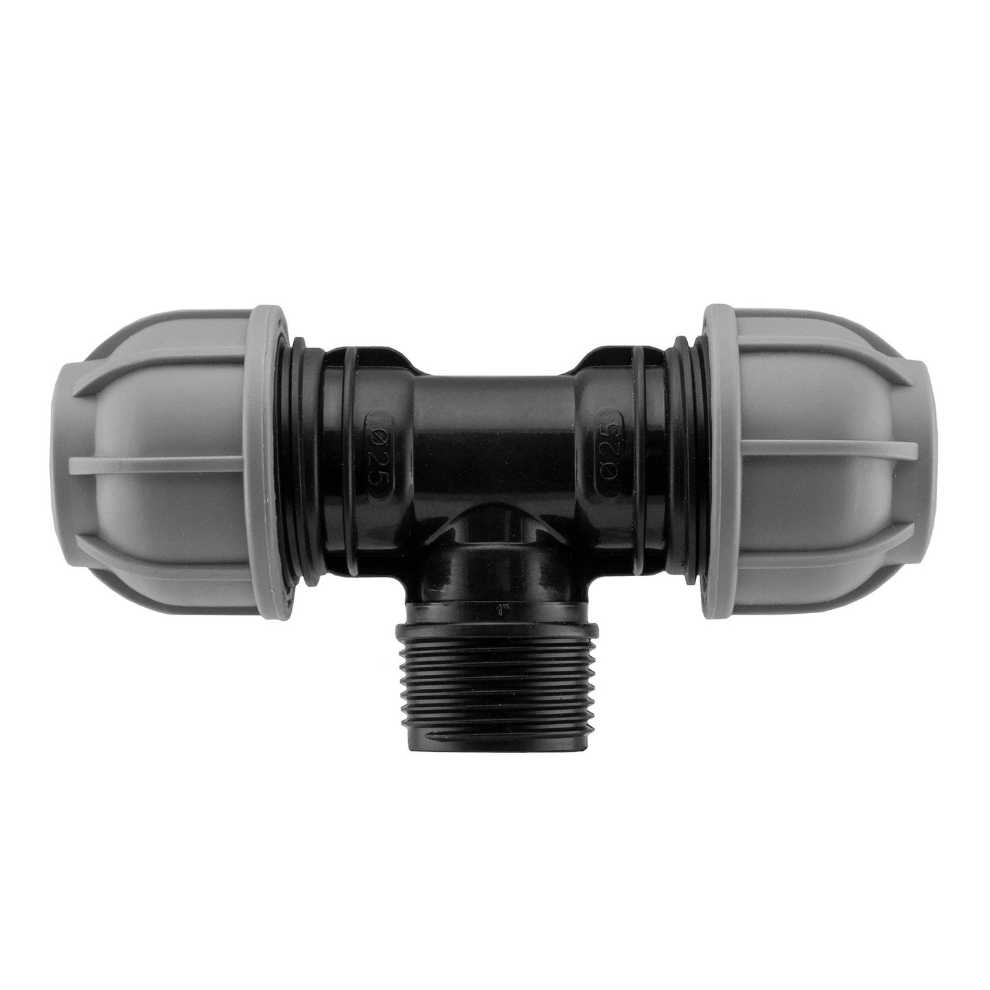 Wall Flange Kit 20mm MDPE - Lever Valve and 20mm MDPE Tee Outlet Water Connector
