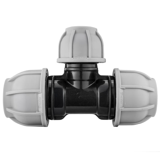 AP Supplies MDPE Tee Reducing 25mm – 20mm – 25mm