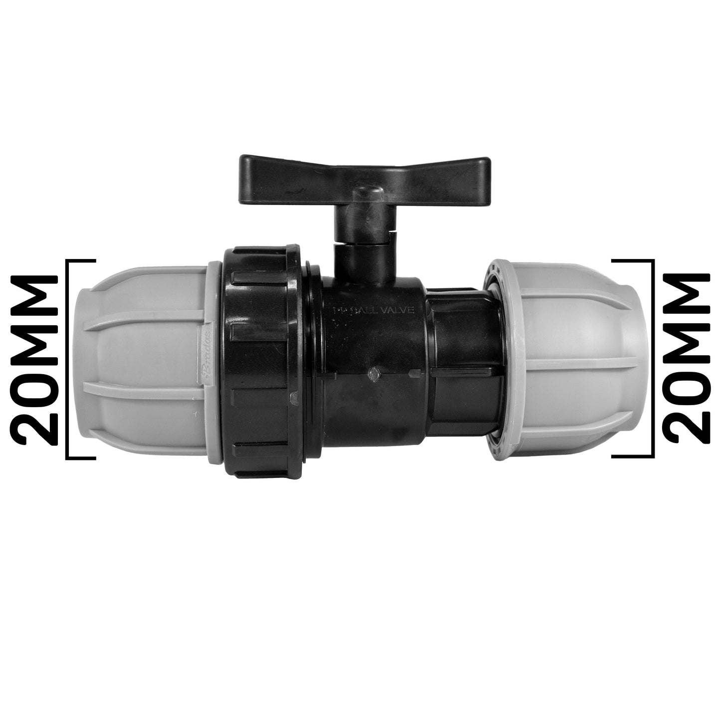 Wall Flange Kit 20mm MDPE + MDPE Valve + Geka 1/2 + 25mm Geka Hosetail