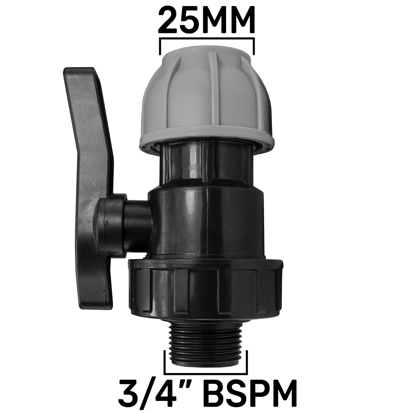 Wall Flange Kit 25mm MDPE + 25mm MDPE Valve BSP Thread Fitting Hose Pipe Fitting