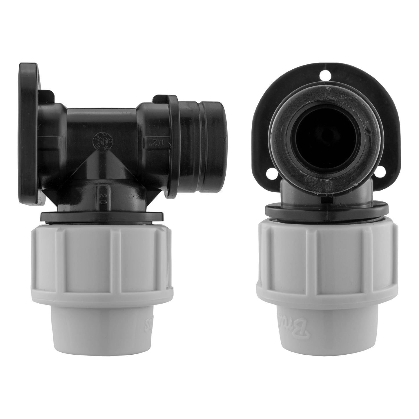 Wall Flange Kit 20mm MDPE - Lever Tap and Snap On BSP Thread Fitting Tap Adapter