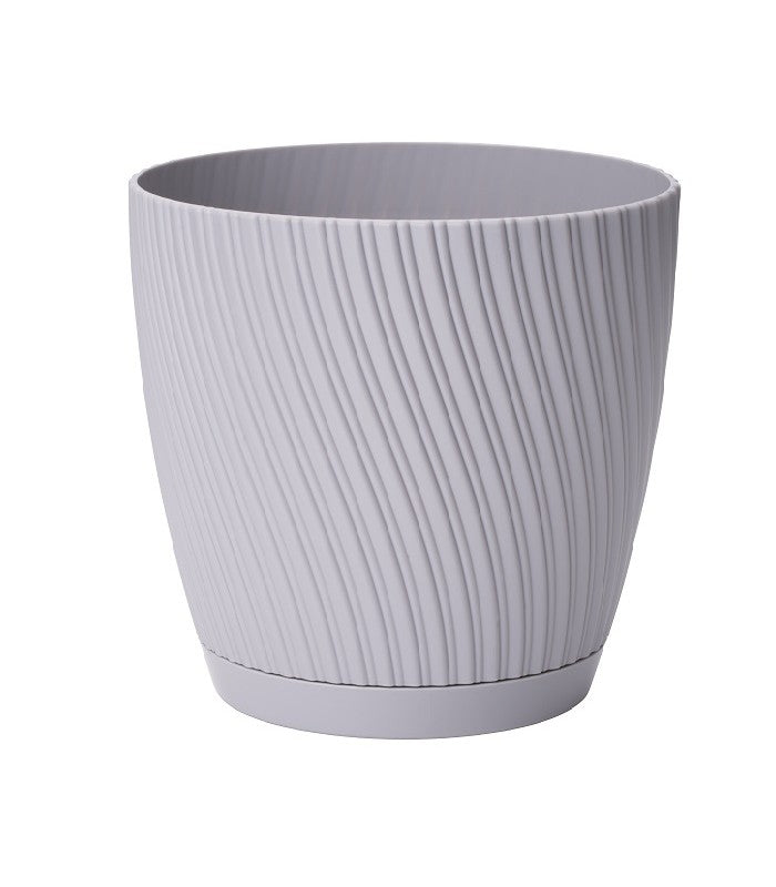 AP Supplies Mika Pot with Saucer 150mm Platinum