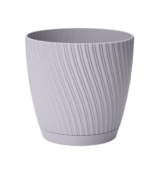 AP Supplies Mika Pot with Saucer 150mm Platinum