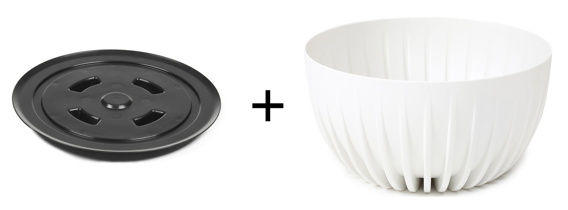 AP Supplies Mira Bowl Pot, Insert and Hole with Plug 300mm White