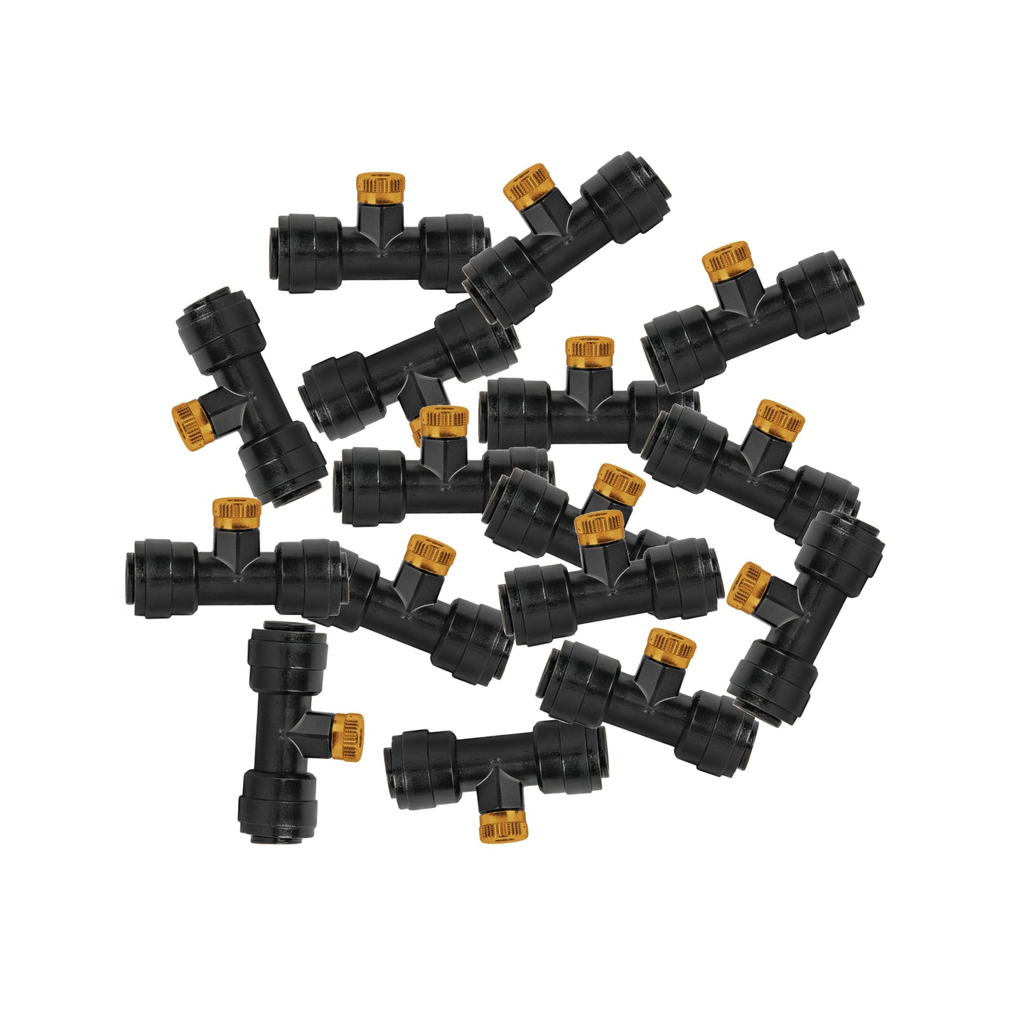 Garden Water Mist Kit, Black Orange, TEE NOZZLE ONLY for Drip Irrigation Fitting