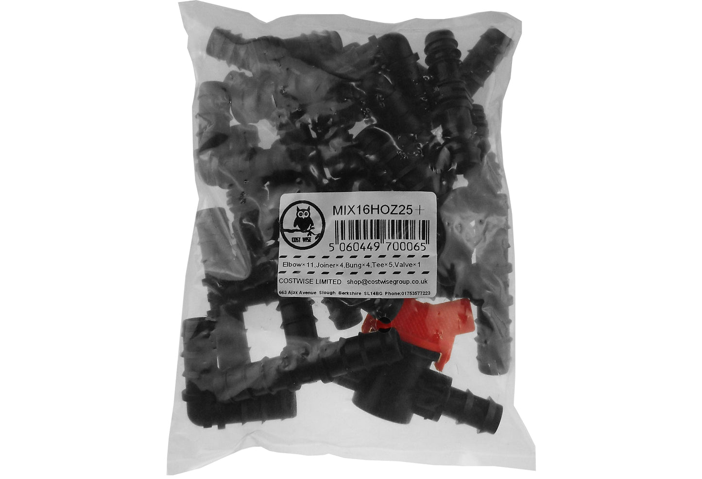 Mix 1/2in Barb Connectors HOZ25+ Drip Irrigation Fitting Pipe and Water Fitting