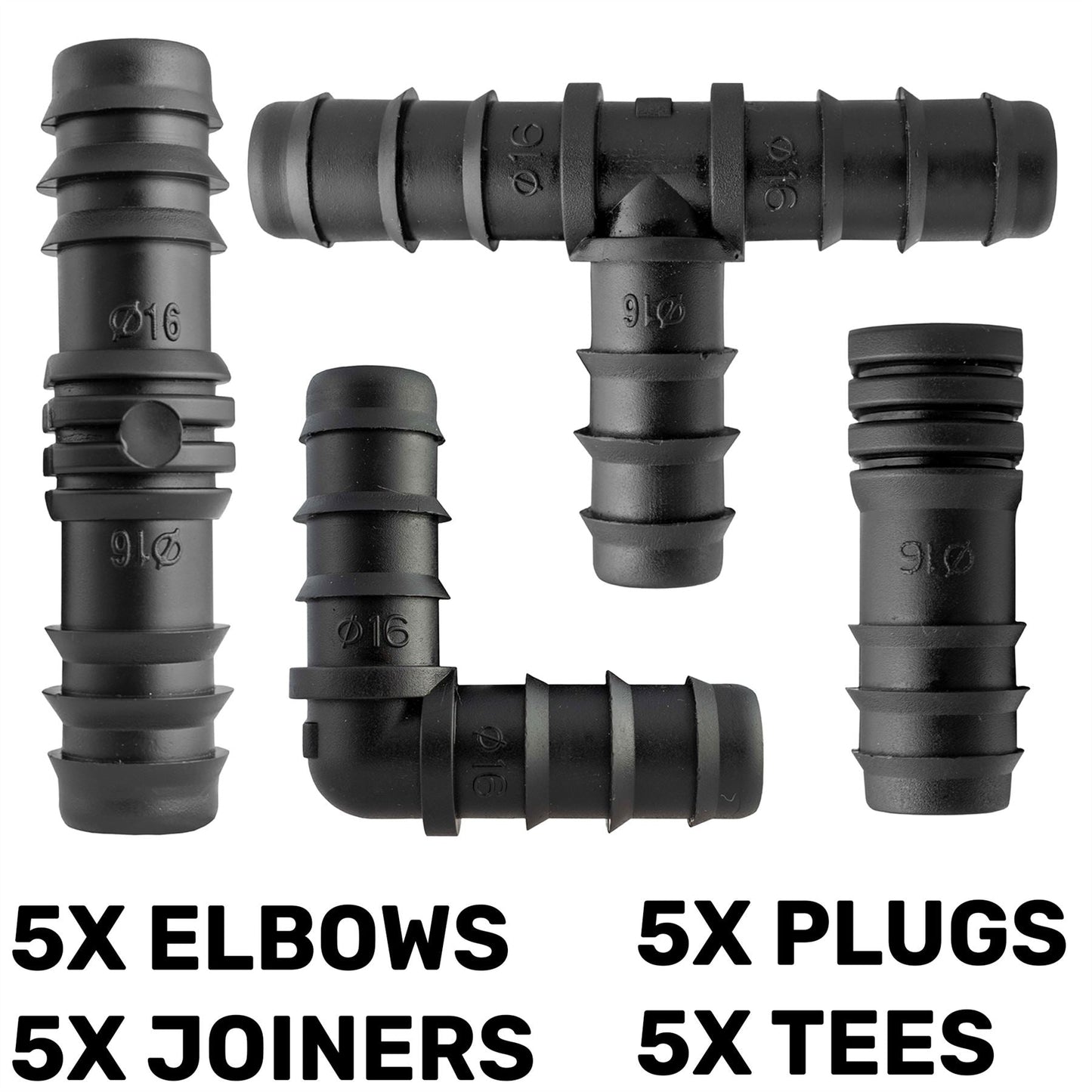 Mix 1/2in Barb Connectors POROUS20 Drip Irrigation Fitting Garden Irrigation Kit