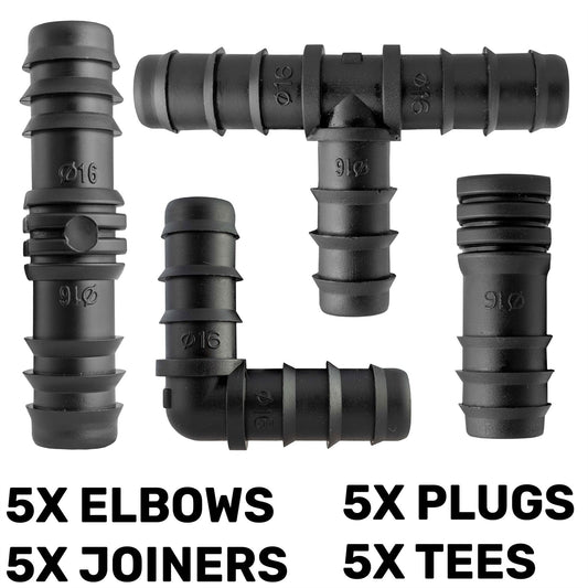 Mix 1/2in Barb Connectors POROUS20 Drip Irrigation Fitting Garden Irrigation Kit