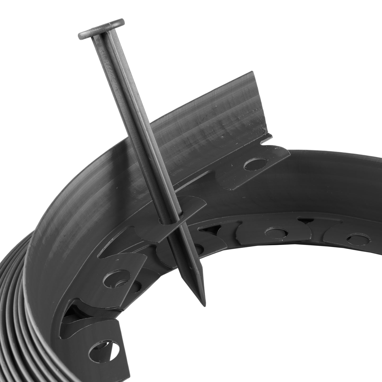 AP Supplies Lawn Border Set, Easy Border 100mm Black 10m With Pegs