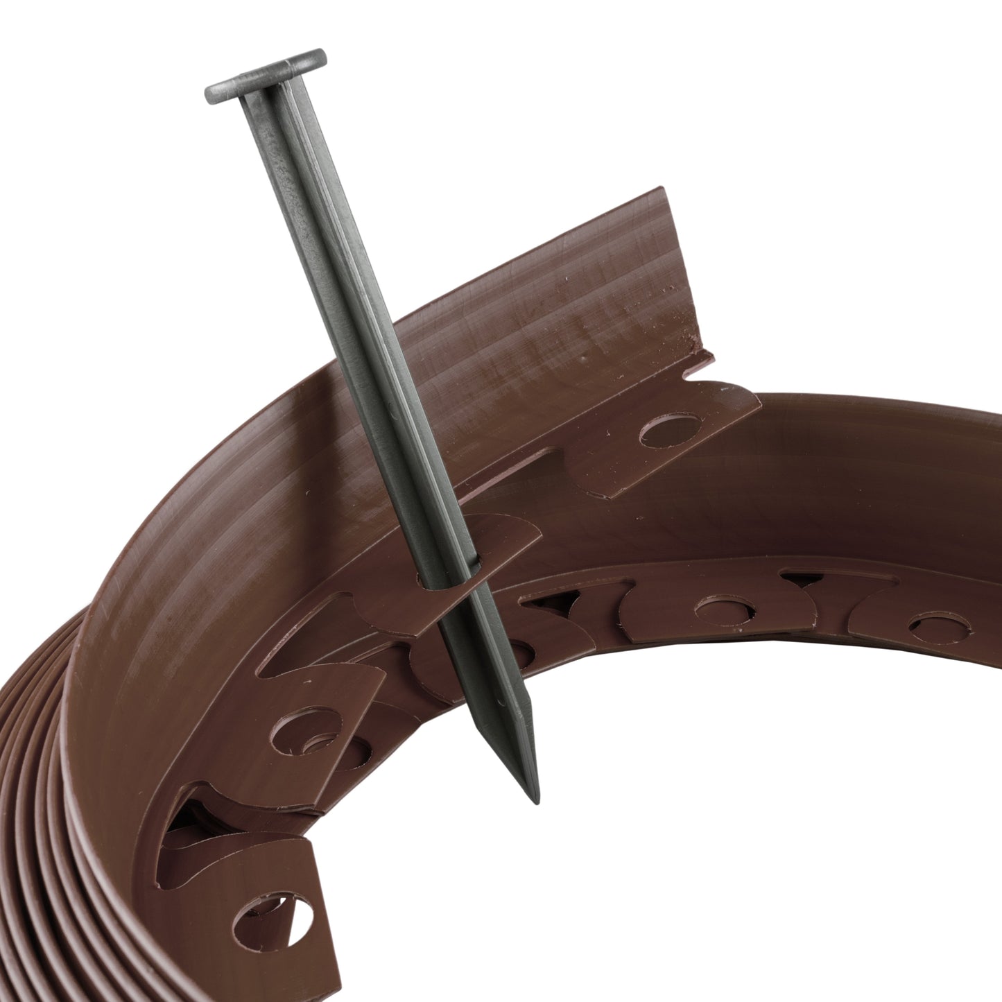 Lawn Border Set, Easy Border 40mm Brown 10m with Pegs for Home and Garden Use