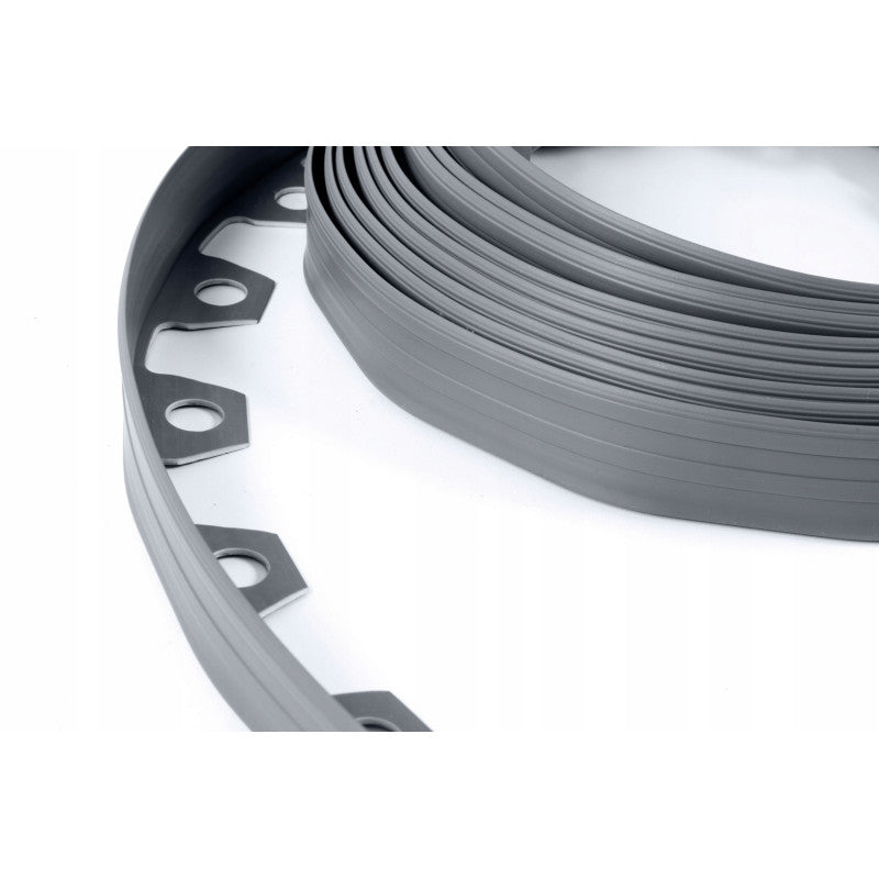 Lawn Border Set, Easy Border 40mm Gray 10m with Pegs for Home and Garden Use