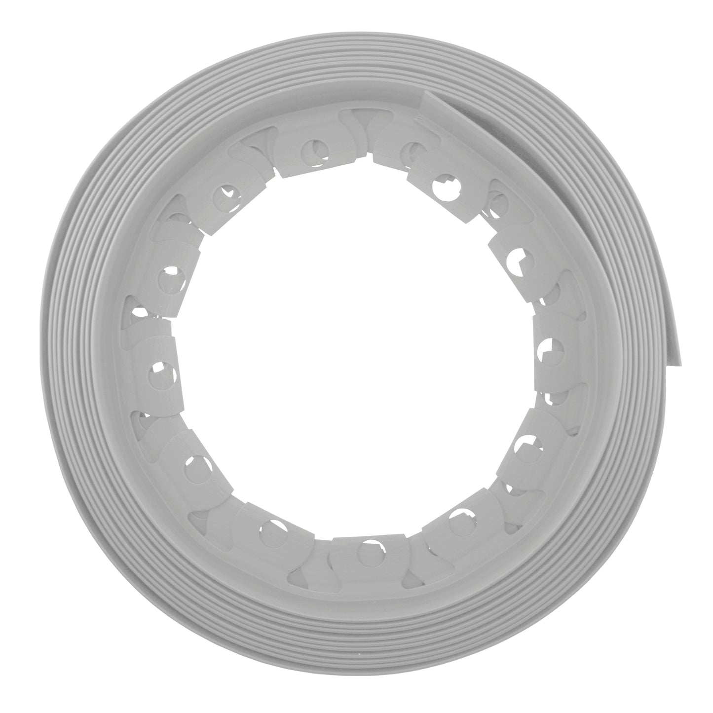 Lawn Border Set, Easy Border 40mm Light Gray 10m with Pegs for Landscape Fabric