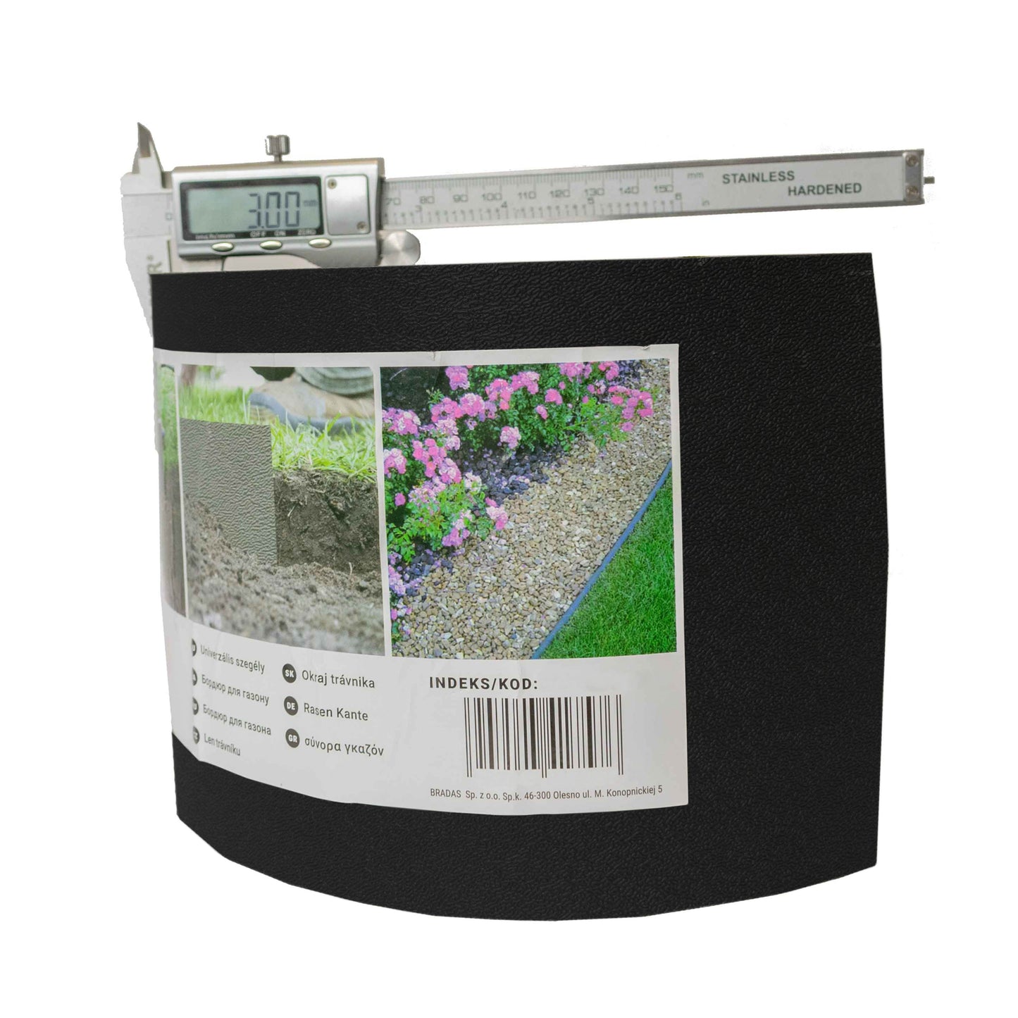 Heavy Duty Lawn Border Edging, 6m x 15cm, Black for Home and Garden Use