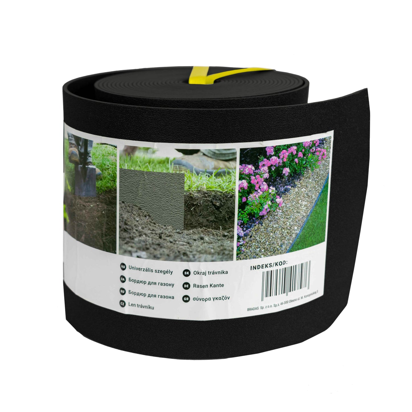 Heavy Duty Lawn Border Edging, 6m x 15cm, Black for Home and Garden Use