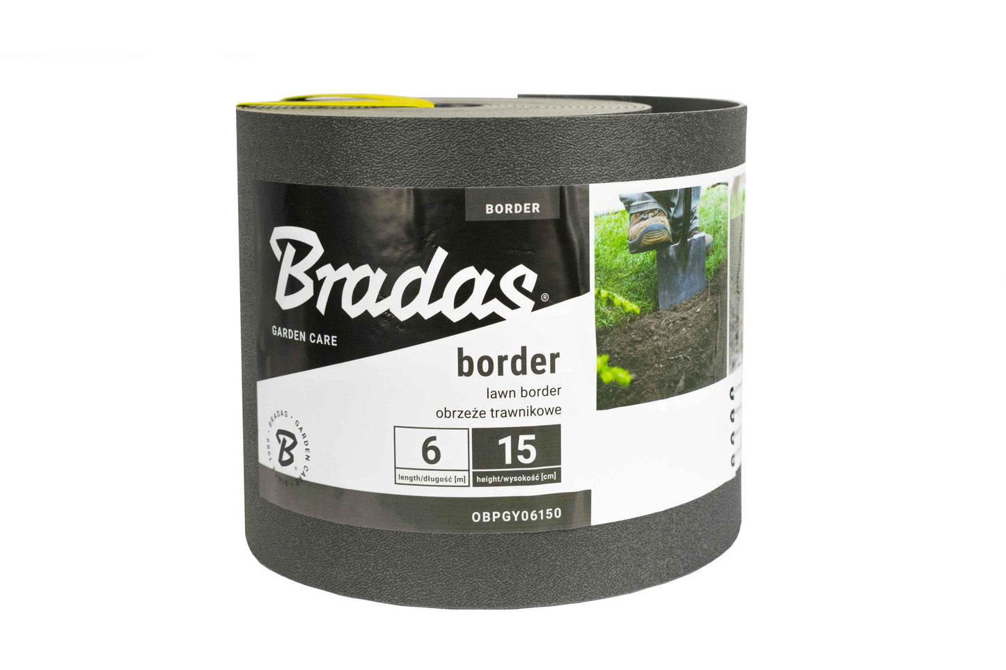 Heavy Duty Lawn Border Edging, 6m x 15cm, Gray for Home and Garden Use
