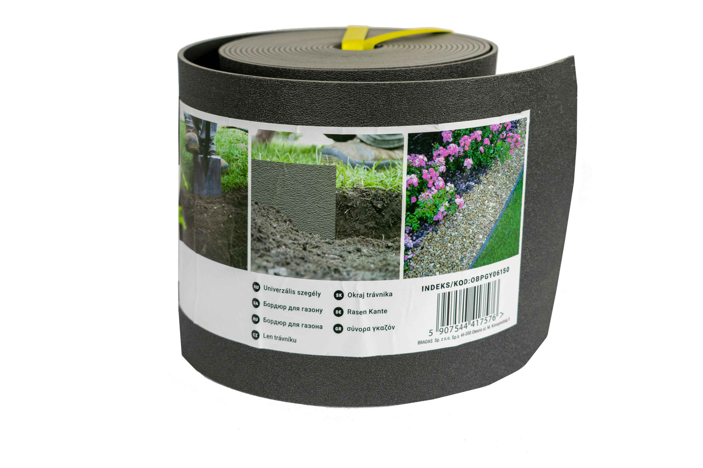 Heavy Duty Lawn Border Edging, 6m x 15cm, Gray for Home and Garden Use