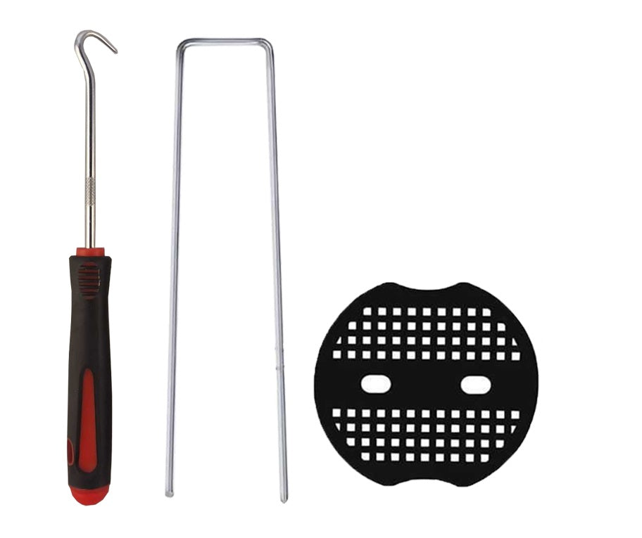 Weed Control Membrane Pegs Buffer Washer, 6in/150mm, Red for Garden Ground Cover