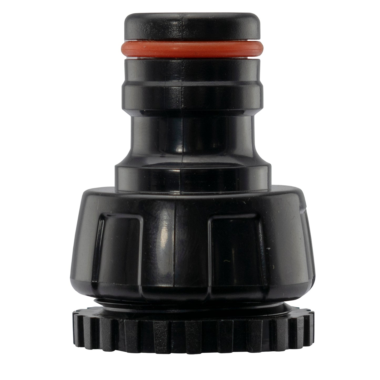Female Tap Connector 1in-3/4in BSPF Max Flo Black Orange Drip Irrigation Fitting